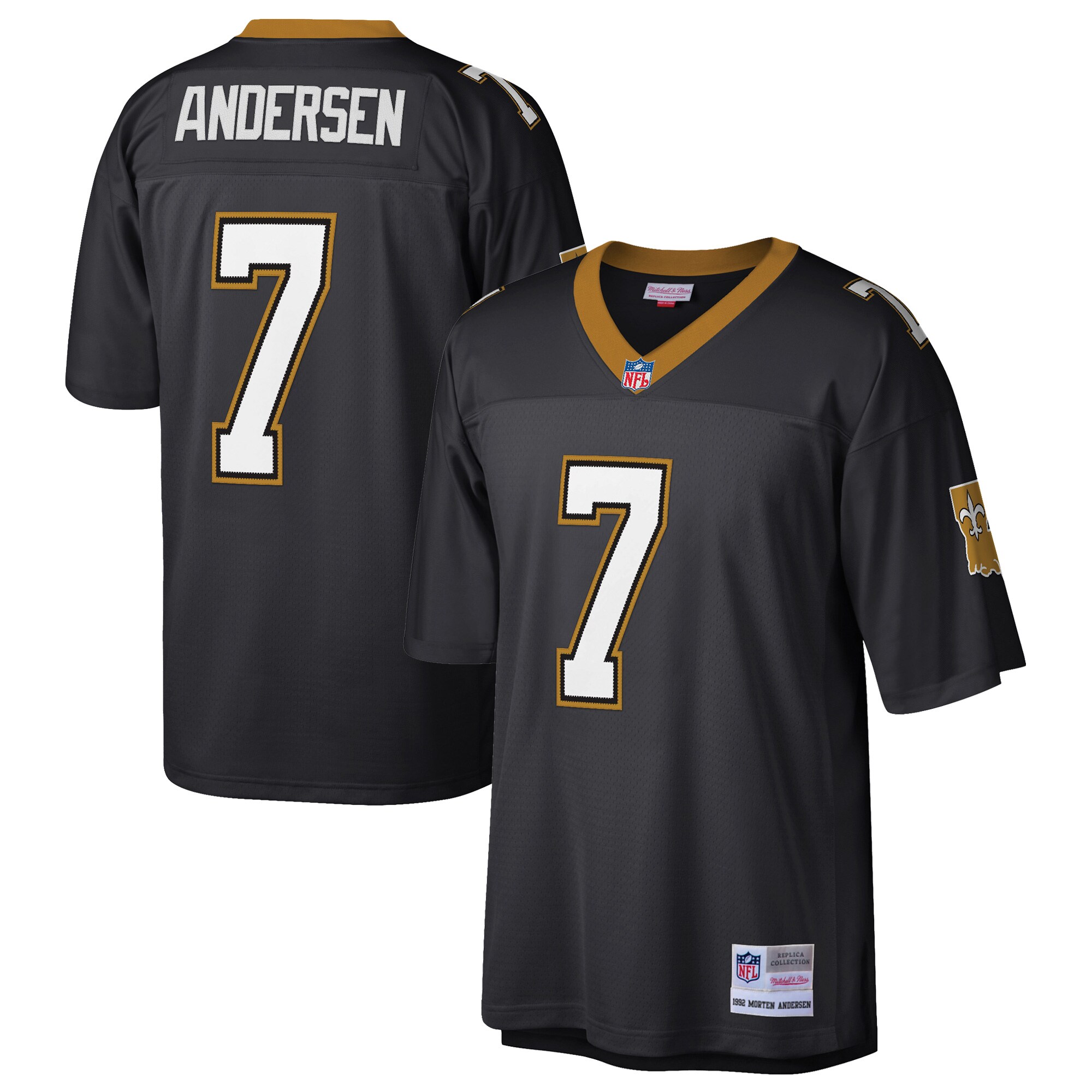 Morten Andersen New Orleans Saints Mitchell & Ness Retired Player Legacy Replica Jersey - Black