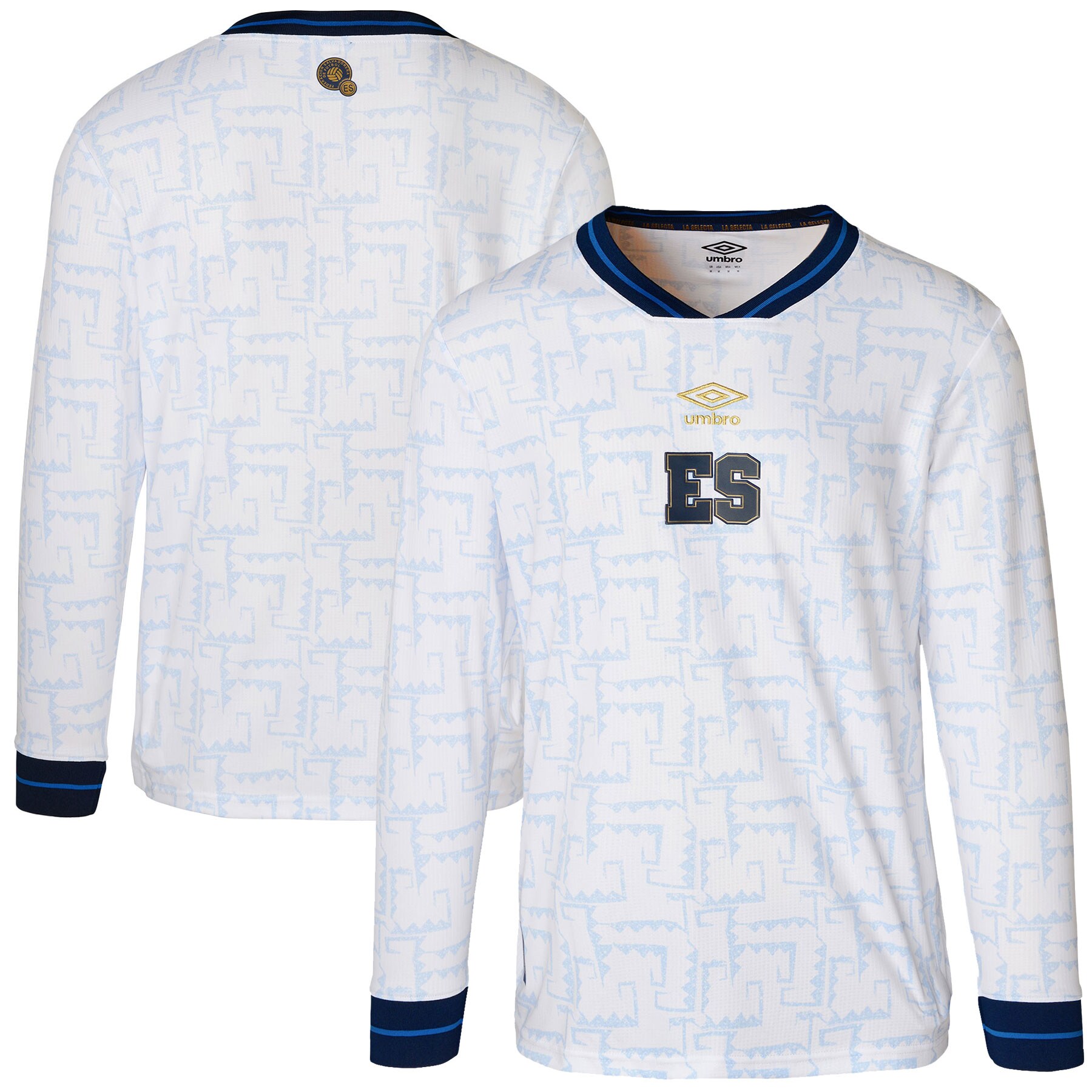 El Salvador National Team Umbro 2023 Replica Long Sleeve Jersey - White
