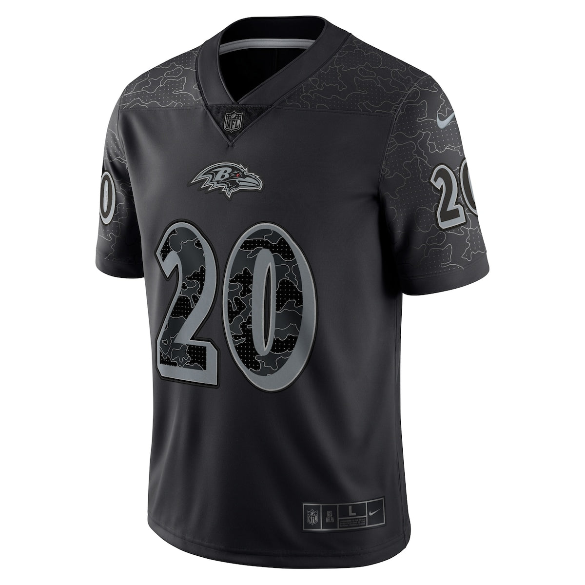 Men's Ed Reed Nike Ravens Retired RFLCTV Limited Jersey - Black