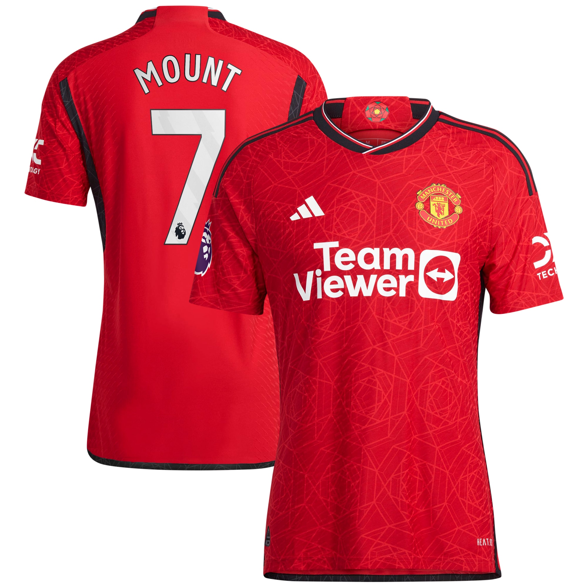 Mason Mount Manchester United adidas 2023/24 Home Authentic Player Jersey - Red