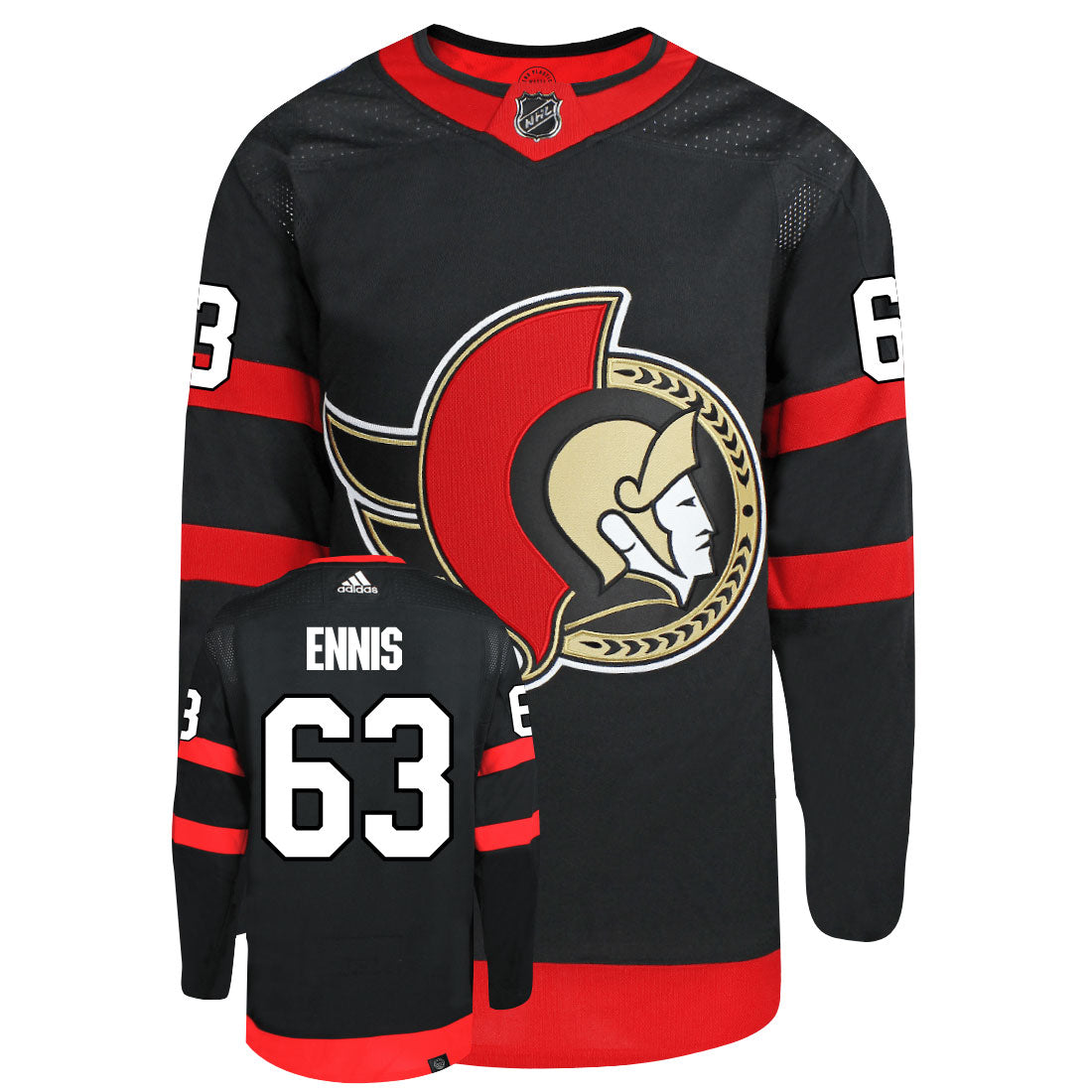 Tyler Ennis Ottawa Senators Adidas Primegreen Authentic NHL Hockey Jersey