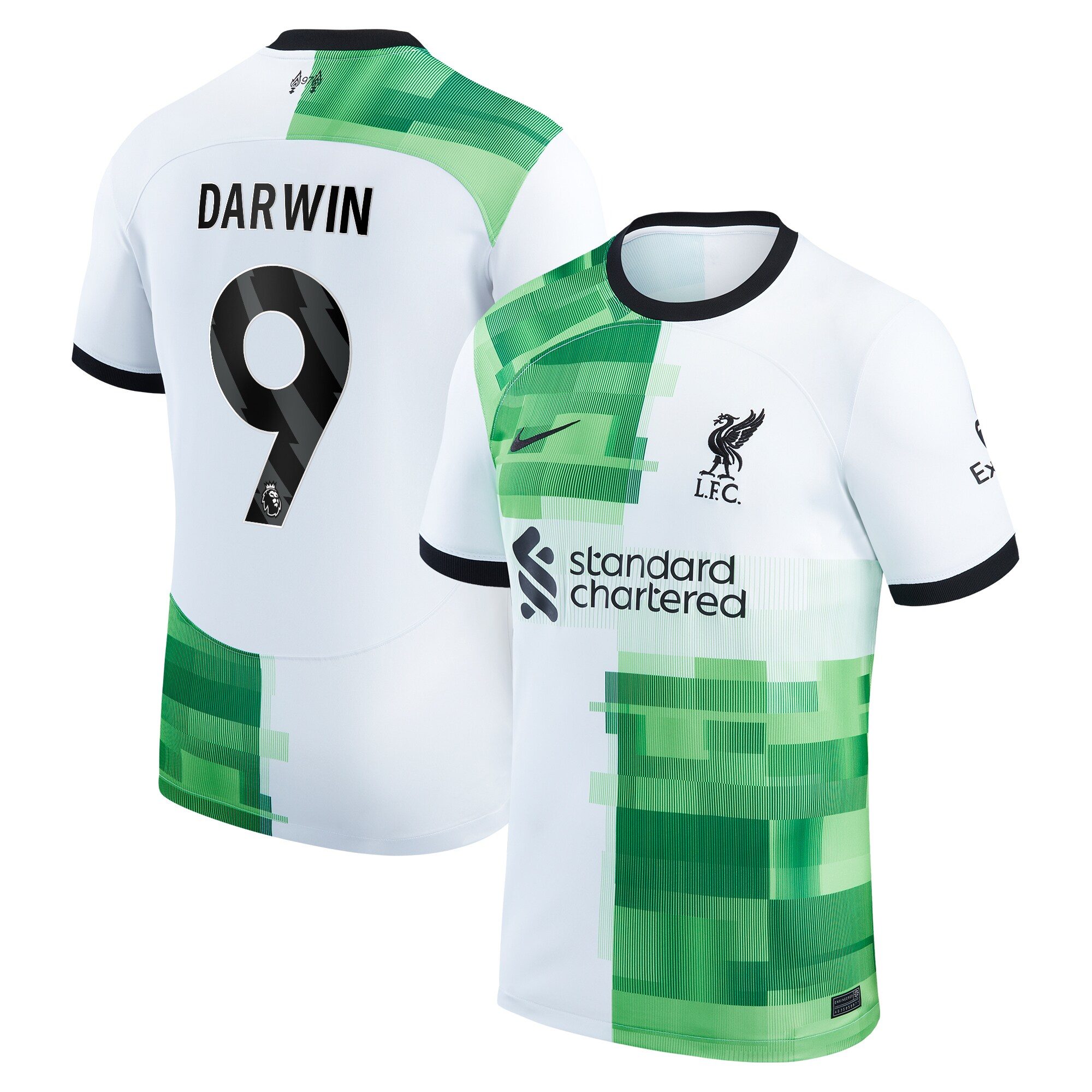 Darwin Núñez Liverpool Nike 2023/24 Away Replica Jersey - White