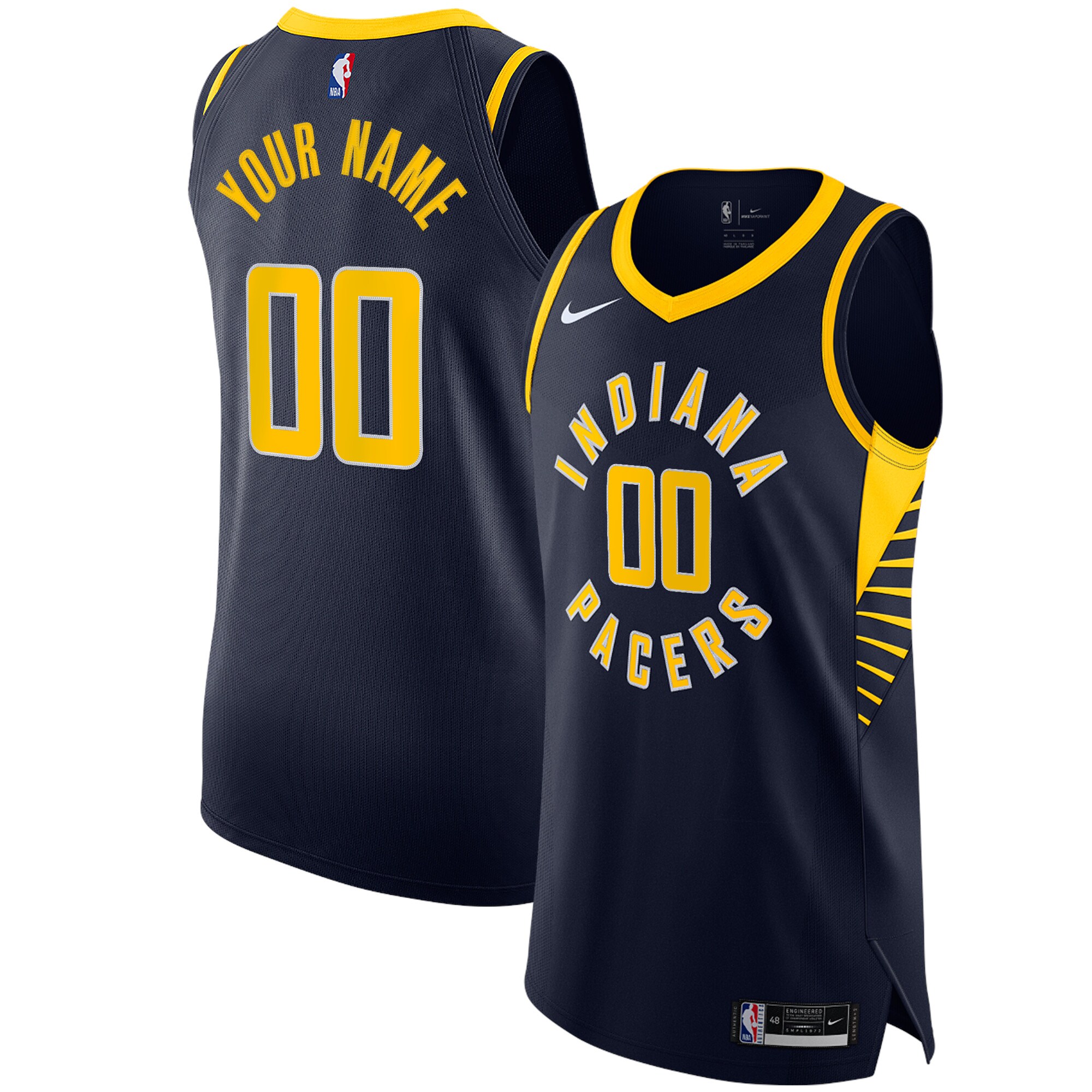 Indiana Pacers Nike Authentic Custom Jersey Navy - Icon Edition