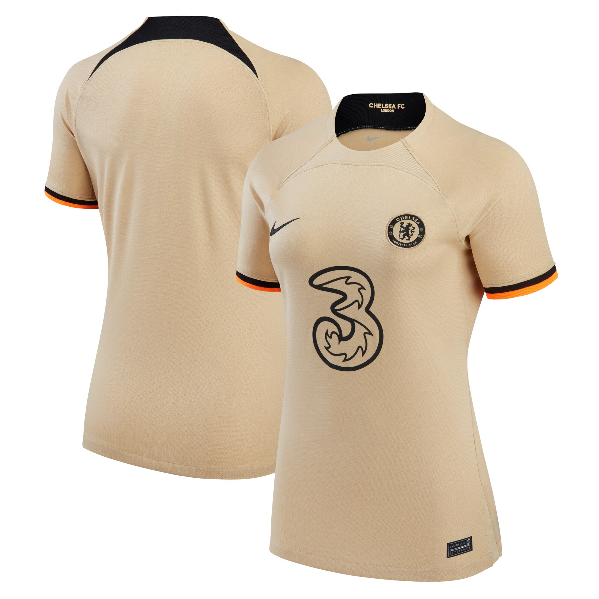 Chelsea Nike Women's 2022/23 Third Replica Jersey - Gold