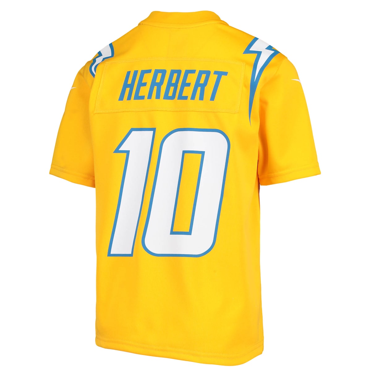 Boys' Grade School Justin Herbert Nike Chargers Inverted Team Game Jersey - Gold