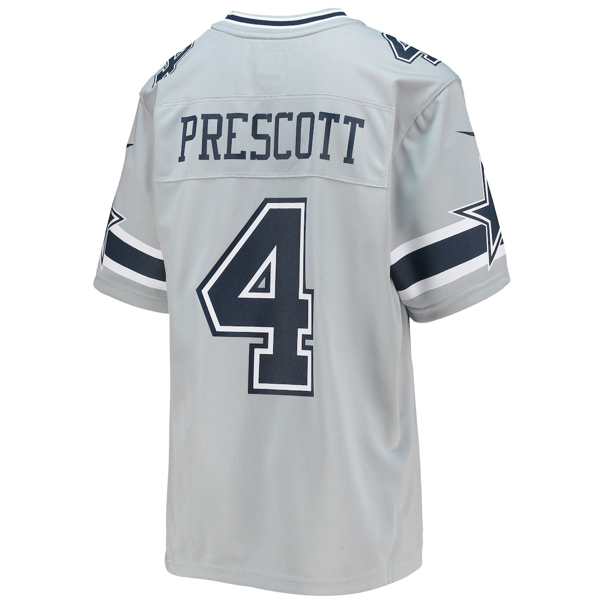 Boys' Grade School Dak Prescott Nike Cowboys Inverted Team Game Jersey - Grey