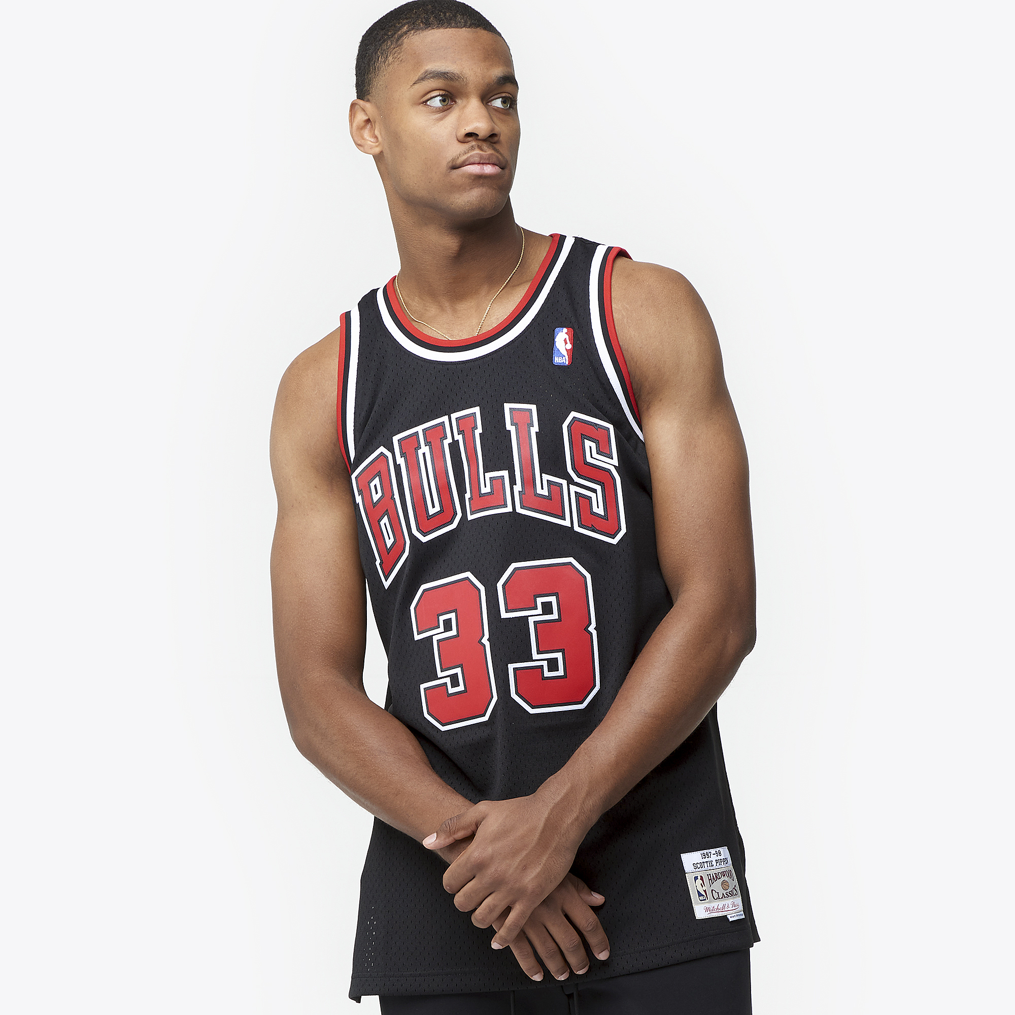 Men's Pippen Scottie Mitchell & Ness Bulls Swingman Jersey - Black