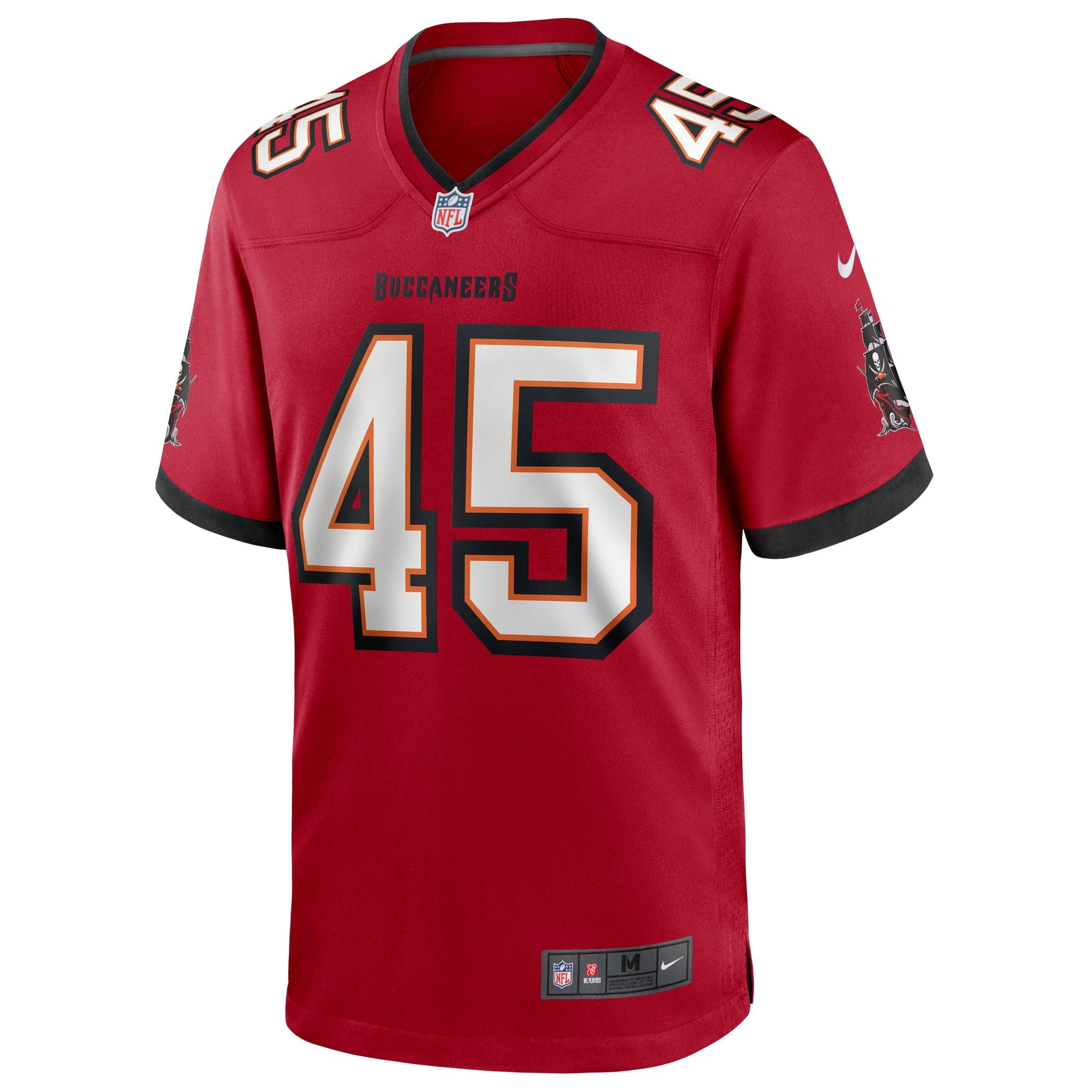 Men's Nike Devin White Red Tampa Bay Buccaneers Game Player Jersey
