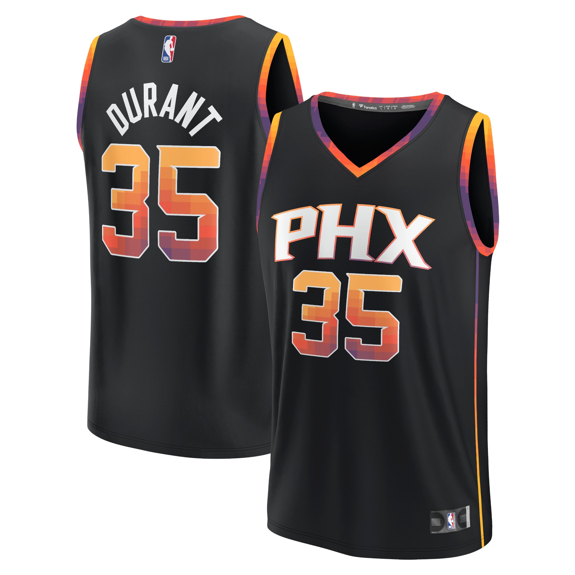 Kevin Durant Phoenix Suns Fanatics Branded 2022/23 Fast Break Replica Jersey - Statement Edition - Black
