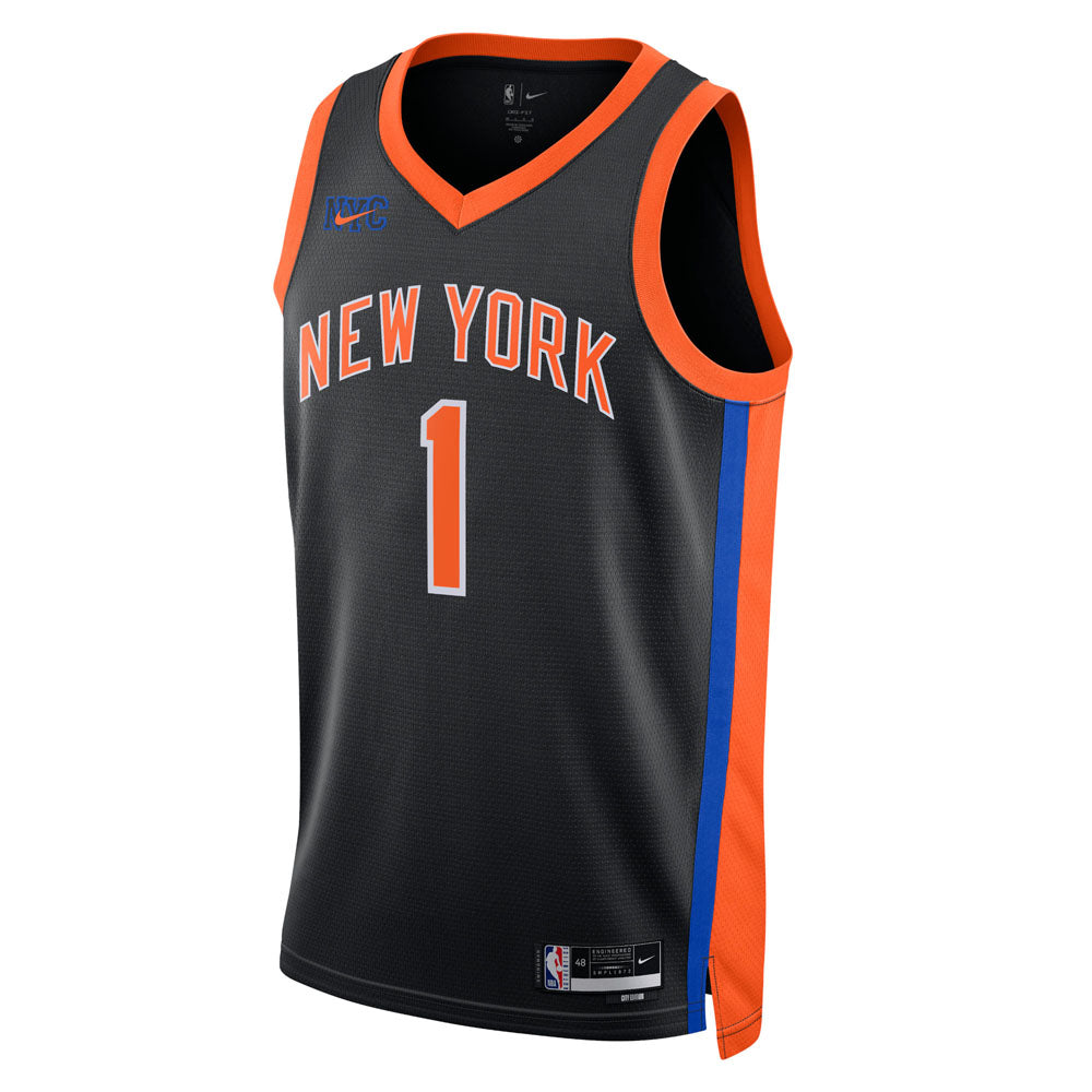 Men's New York Knicks Obi Toppin City Edition Jersey - Black