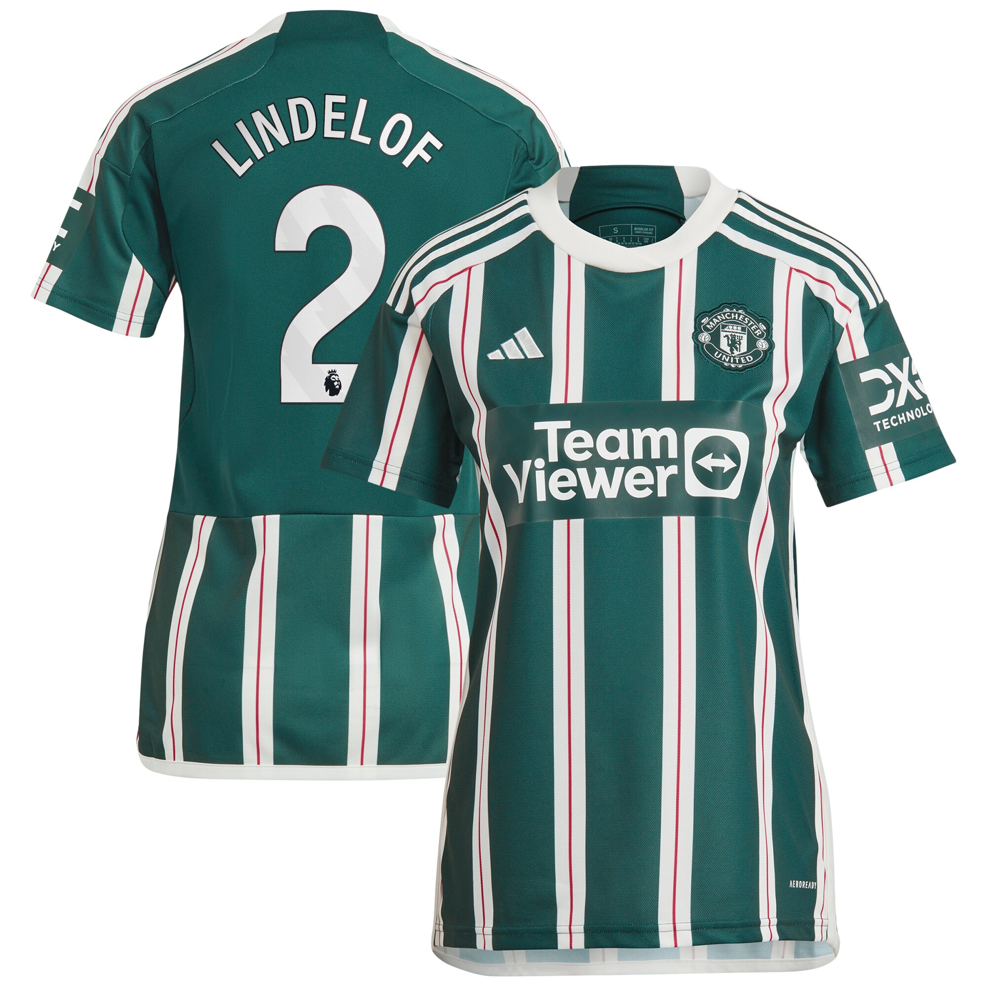 Victor Lindelof Manchester United adidas Women's 2023/24 Away Replica Player Jersey - Green