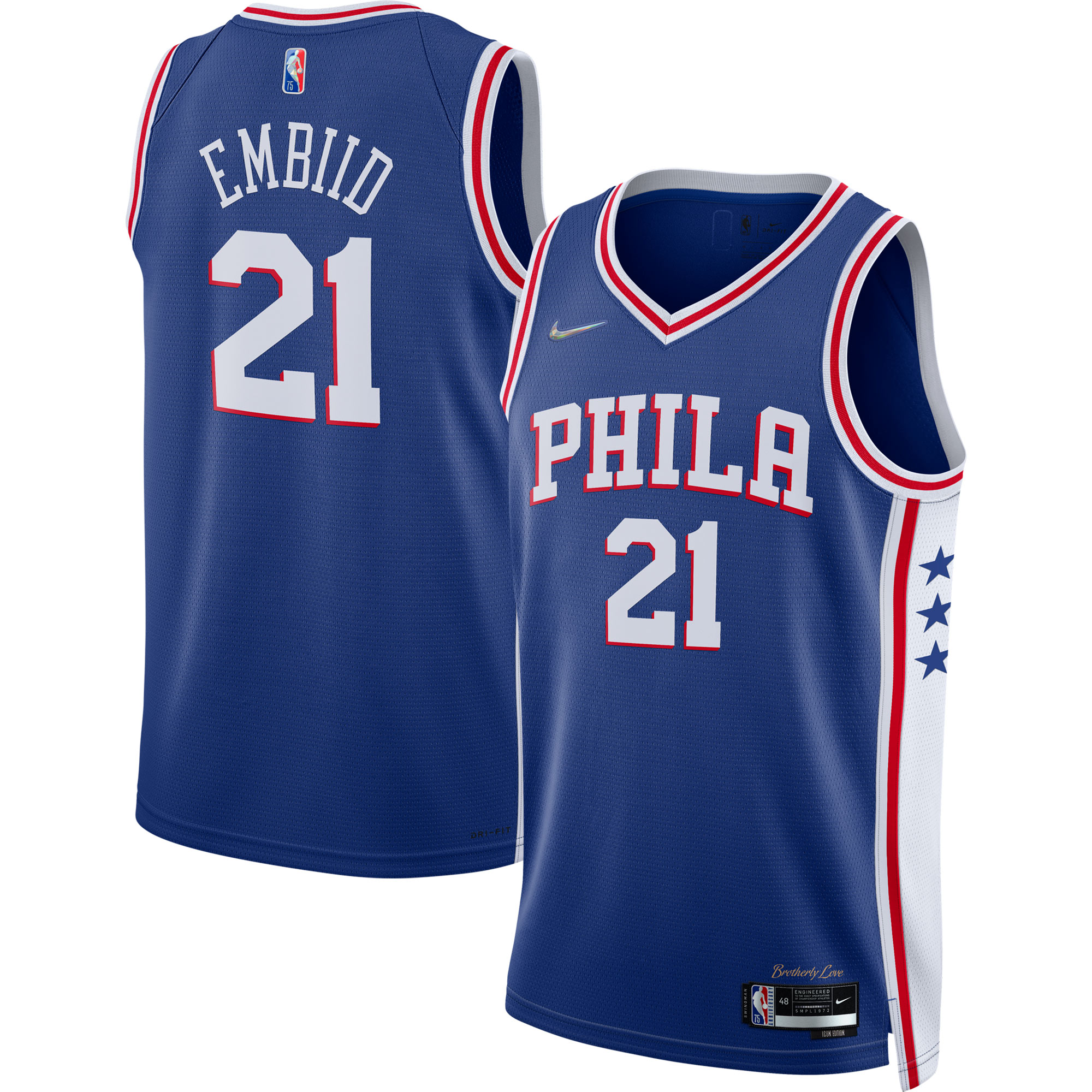 Joel Embiid Philadelphia 76ers Nike 2021/22 Diamond Swingman Jersey - Icon Edition - Royal