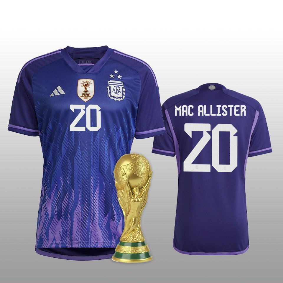 Argentina Alexis Mac Allister Away Jersey 2022 World Cup Kit