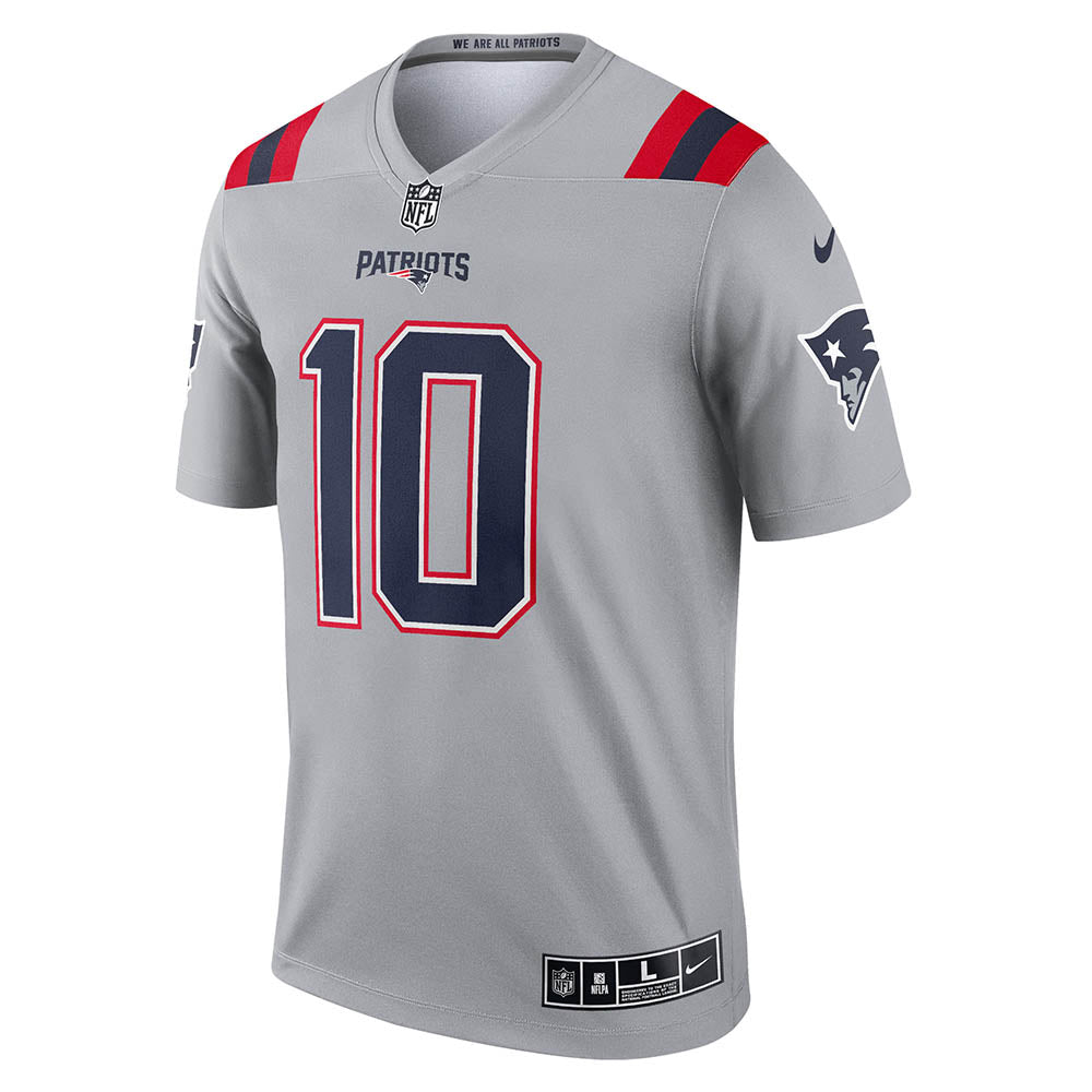 Men's New England Patriots Mac Jones Inverted Legend Jersey Gray