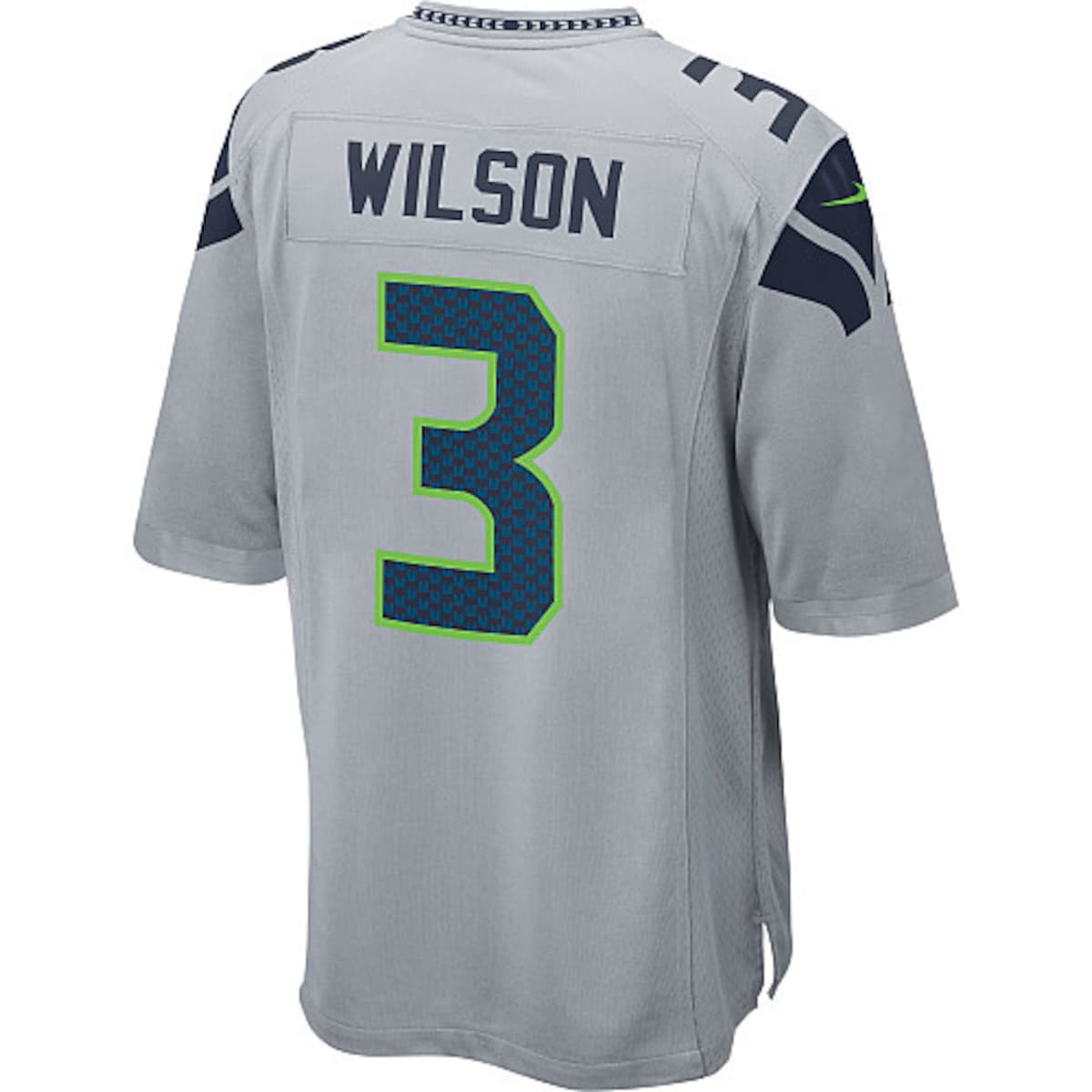 Boys' Grade School Russell Wilson Nike Seahawks Team Color Game Day Jersey - Grey