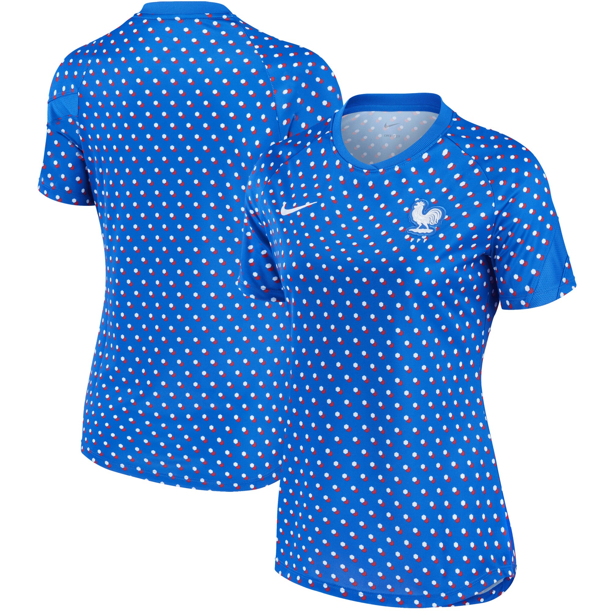 France Women's National Team Nike Women's 2022/23 Away Pre-Match Performance Top - Blue