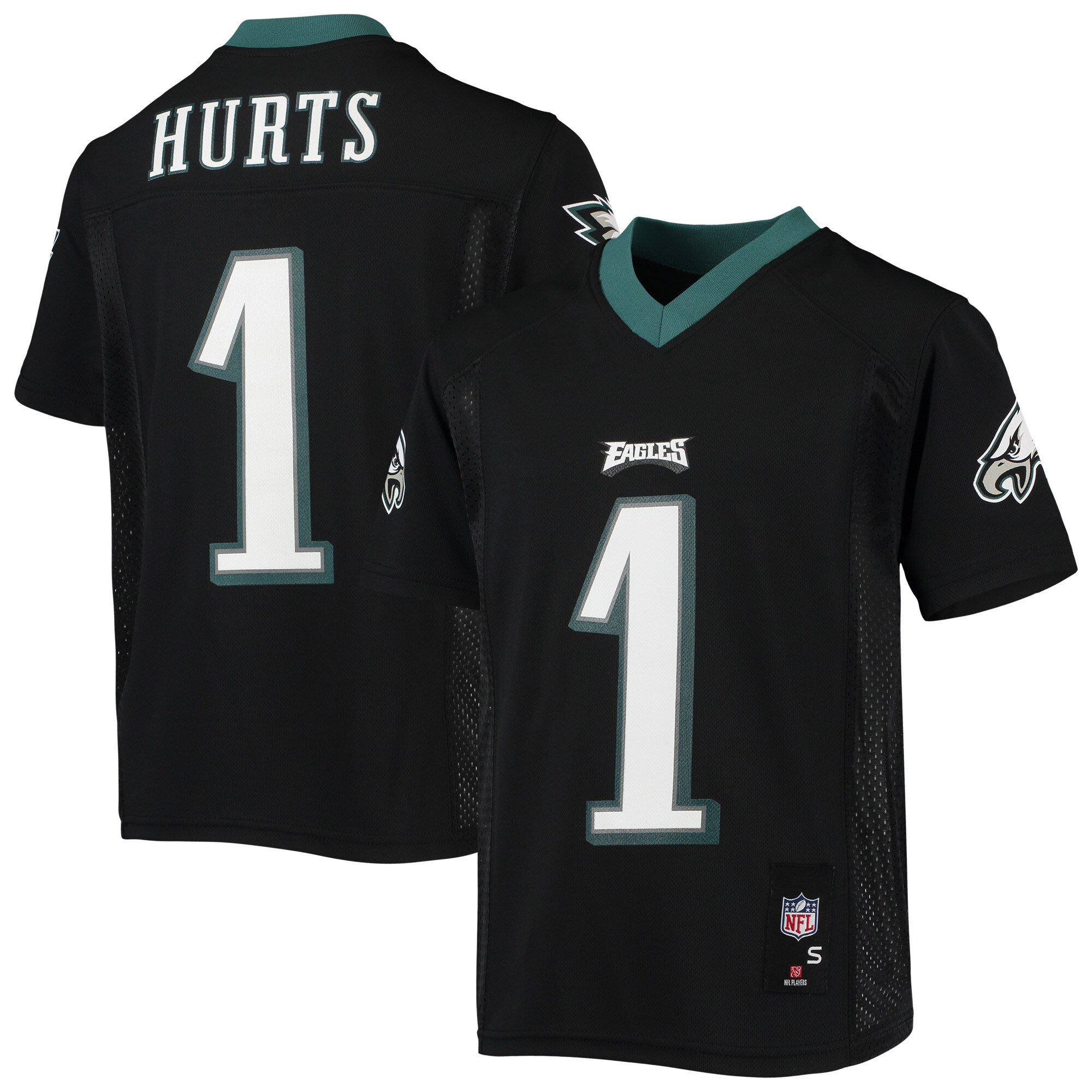Jalen Hurts Philadelphia Eagles Youth Replica Player Jersey - Black