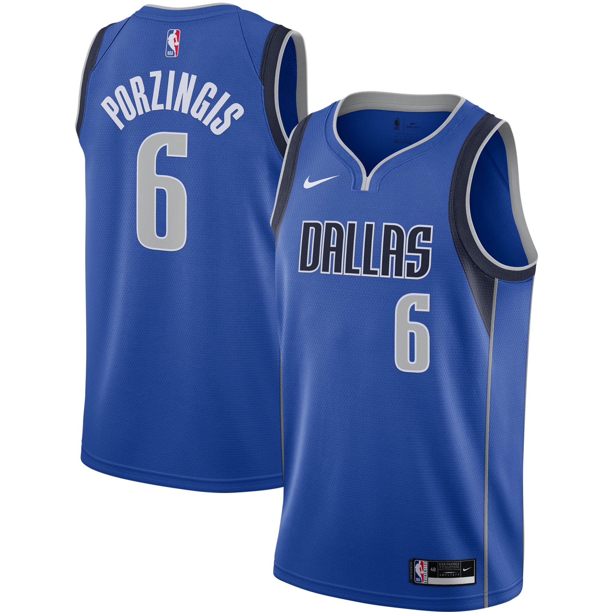 Kristaps Porzingis Dallas Mavericks Nike Swingman Jersey - Blue - Icon Edition