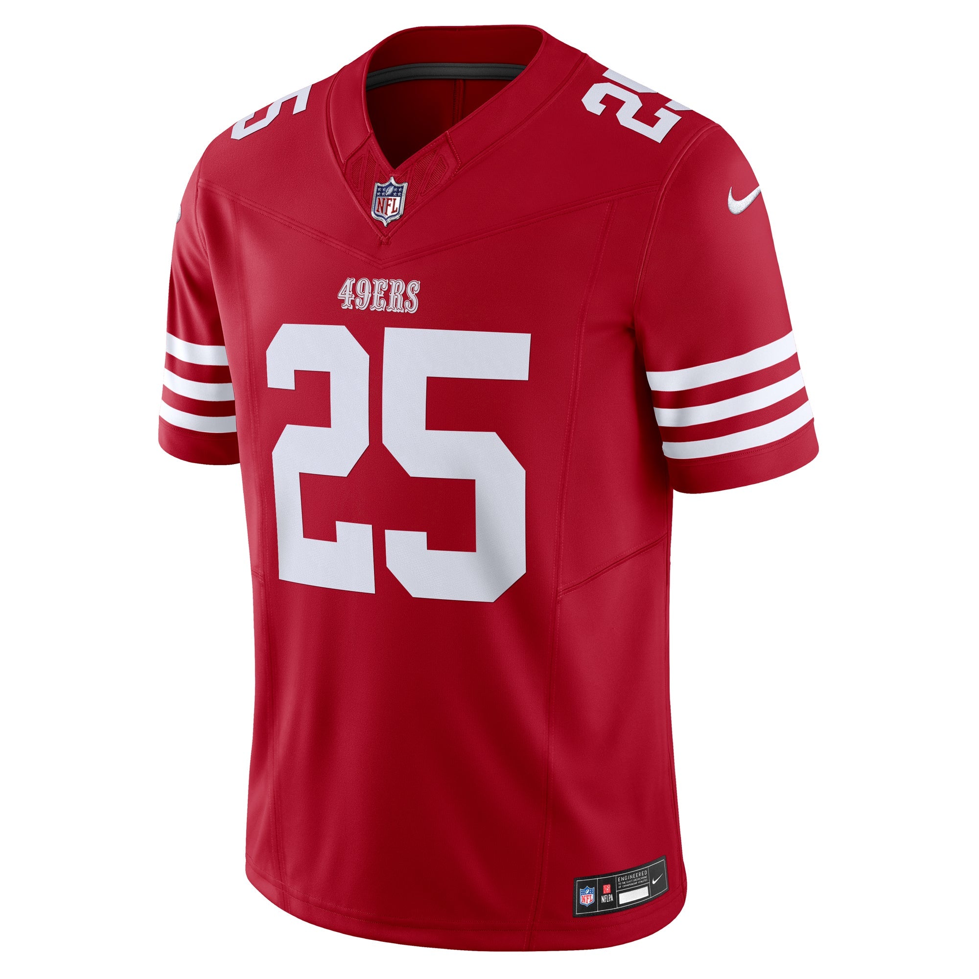 Men's Nike Elijah Mitchell Scarlet San Francisco 49ers Vapor F.U.S.E. Limited Jersey