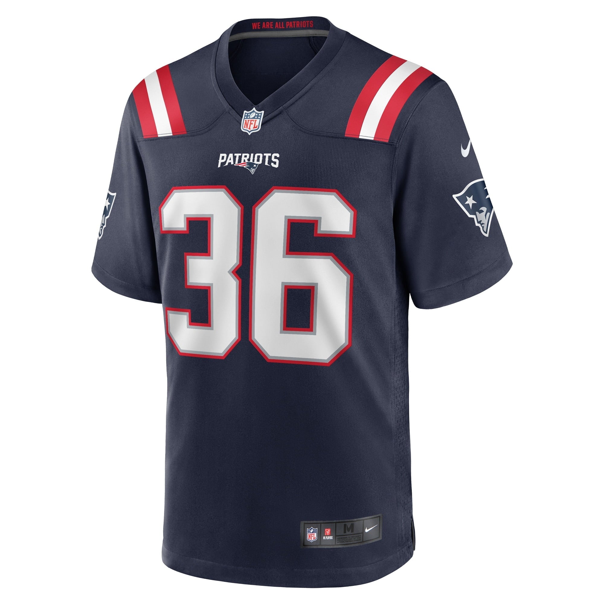Men's Nike Kevin Harris Navy New England Patriots Game Player Jersey