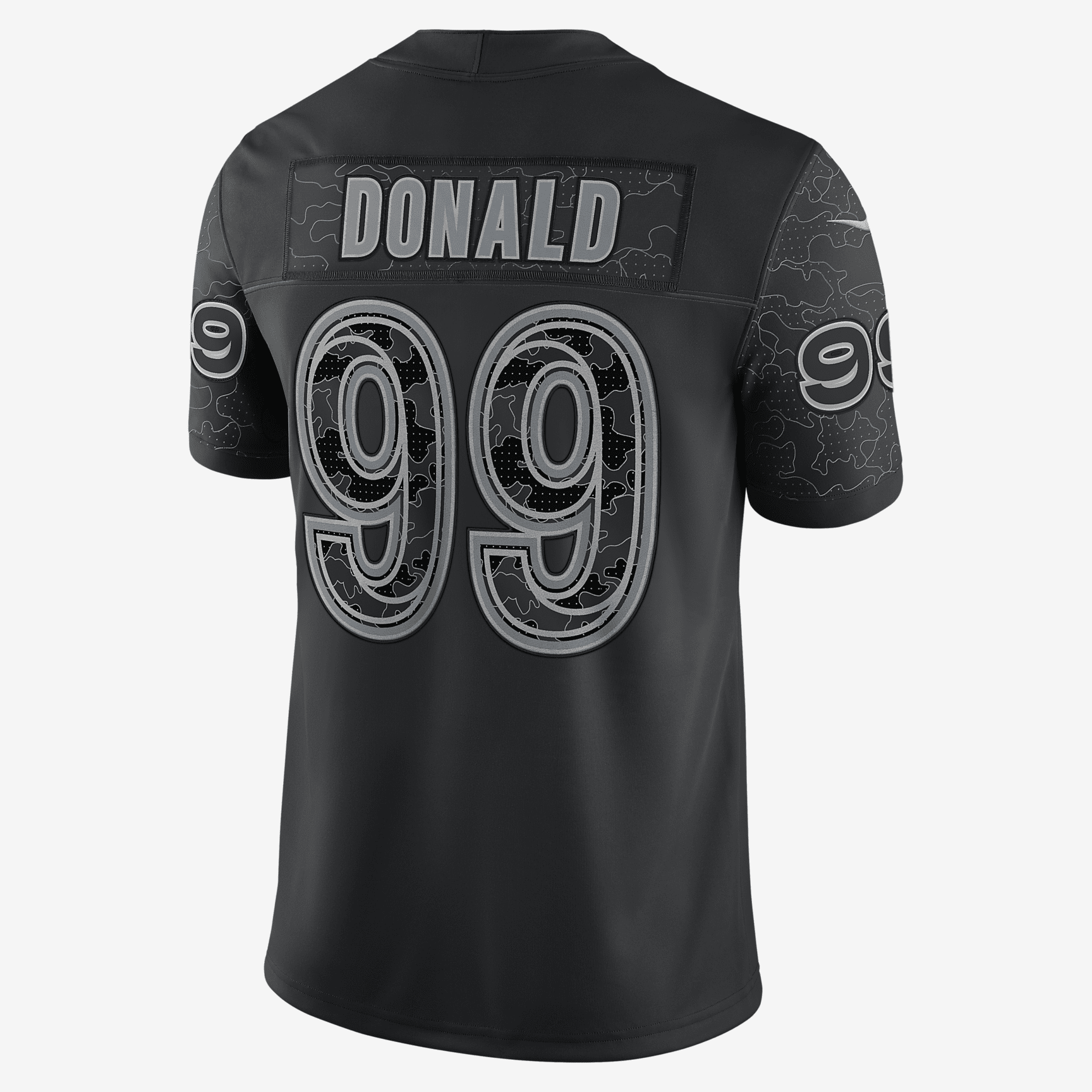 NFL Los Angeles Rams RFLCTV (Aaron Donald) Men's Fashion Football Jersey - Black