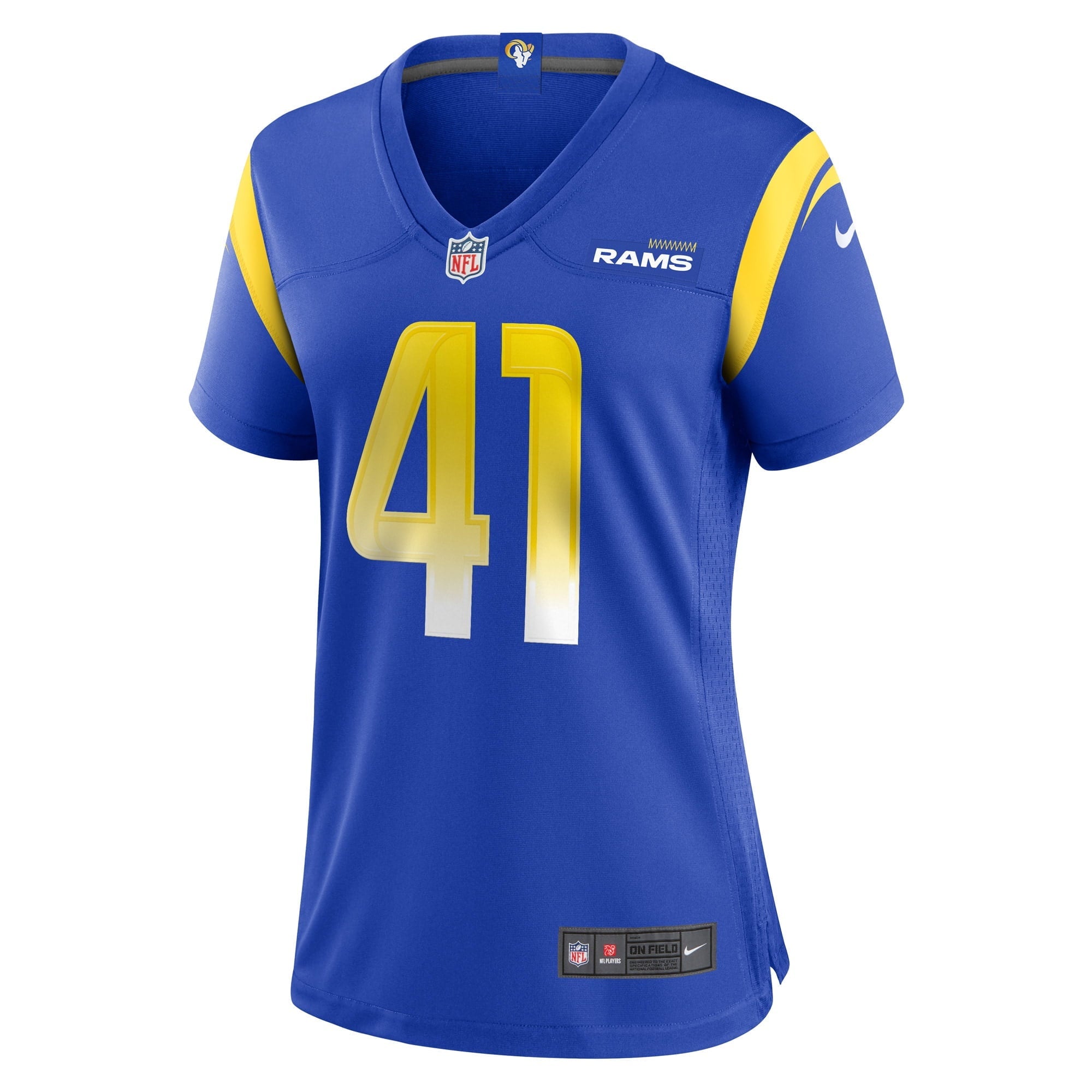 Women's Nike Dan Isom Royal Los Angeles Rams Game Player Jersey