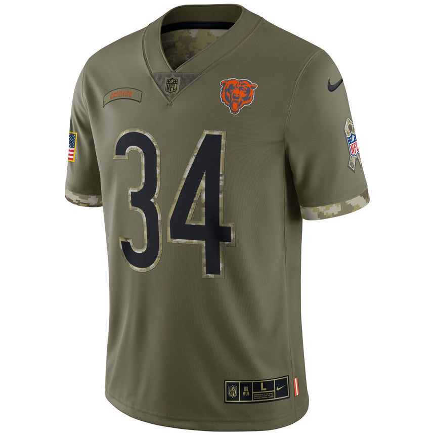 Men's Walter Payton Chicago Bears 2022 Salute To Service Limited Jersey - Olive