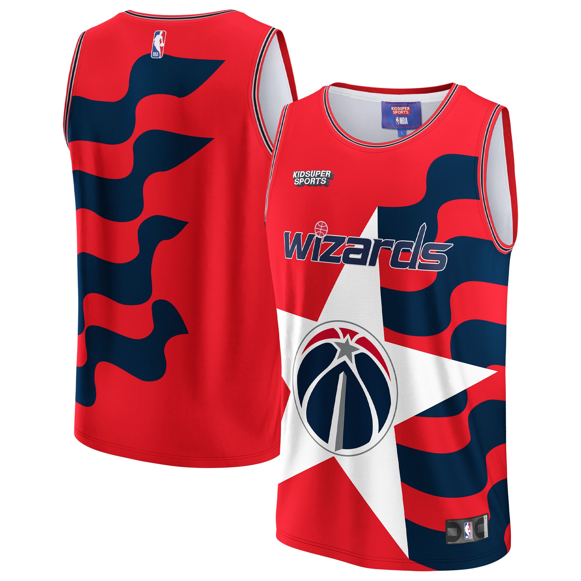 Washington Wizards NBA & KidSuper Studios by Fanatics Unisex Hometown Jersey - Red