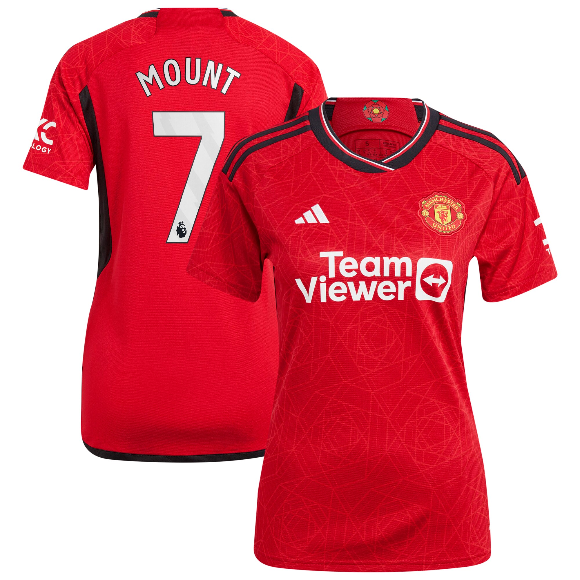 Mason Mount Manchester United adidas Women's 2023/24 Home Replica Player Jersey - Red