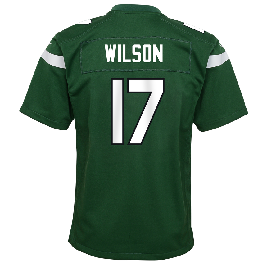 Youth Garrett Wilson New York Jets Green Game Replica Jersey