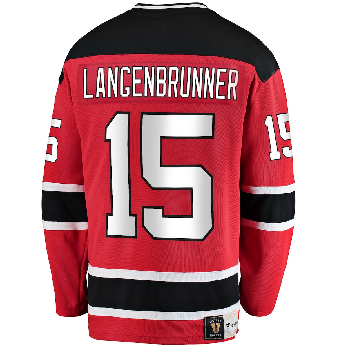 Men's Jamie Langenbrunner Fanatics Devils Premier Breakaway Retired Jersey - Red