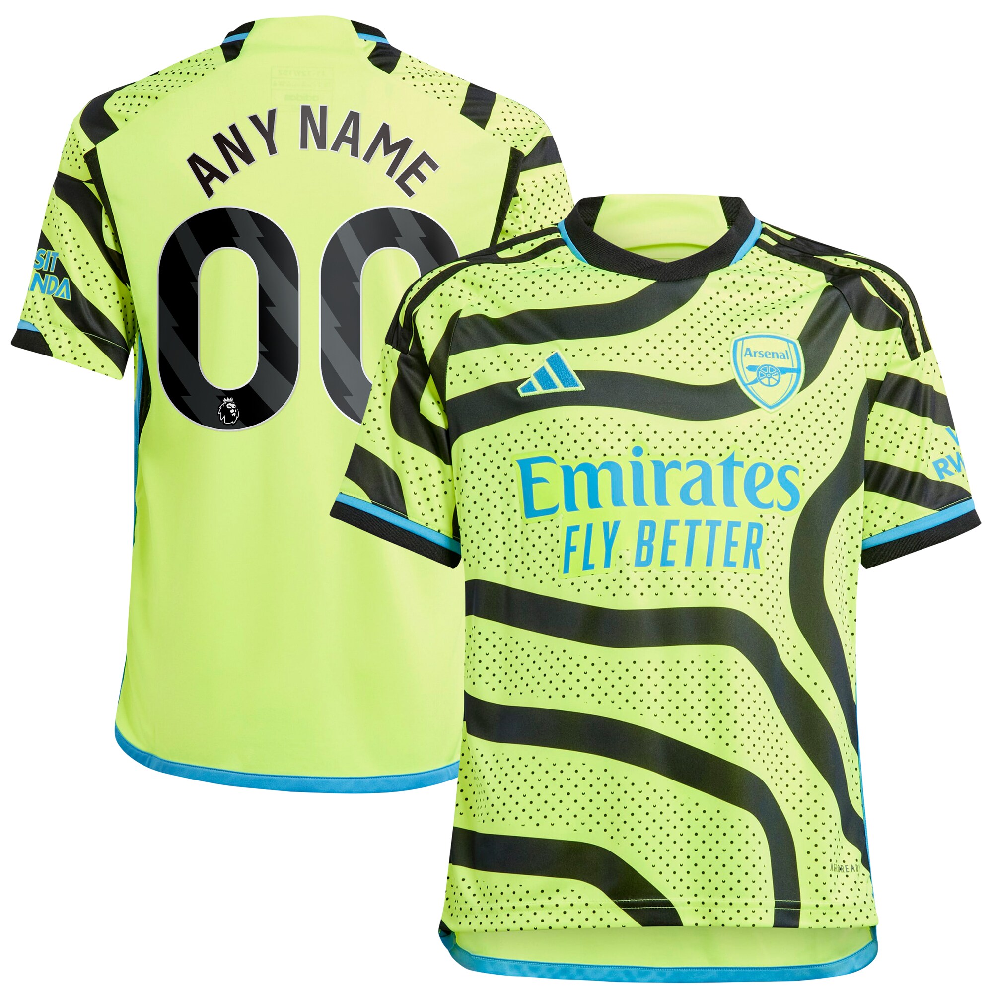 Arsenal adidas Youth 2023/24 Away Replica Custom Jersey - Yellow
