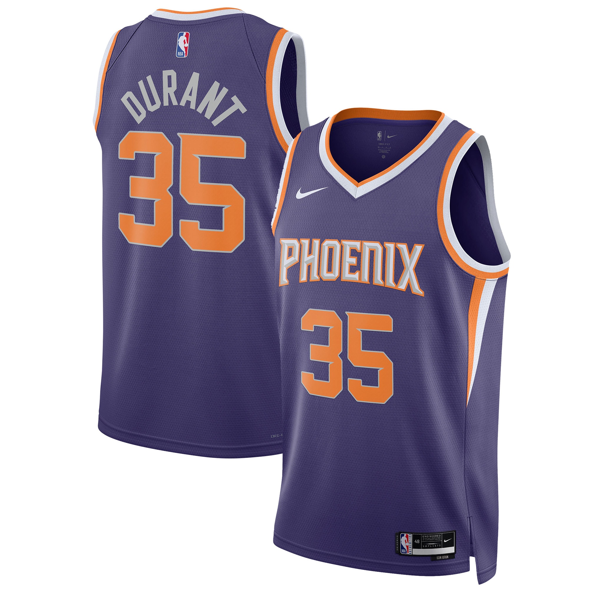 Kevin Durant Phoenix Suns Nike Unisex Swingman Jersey - Association Edition - Purple