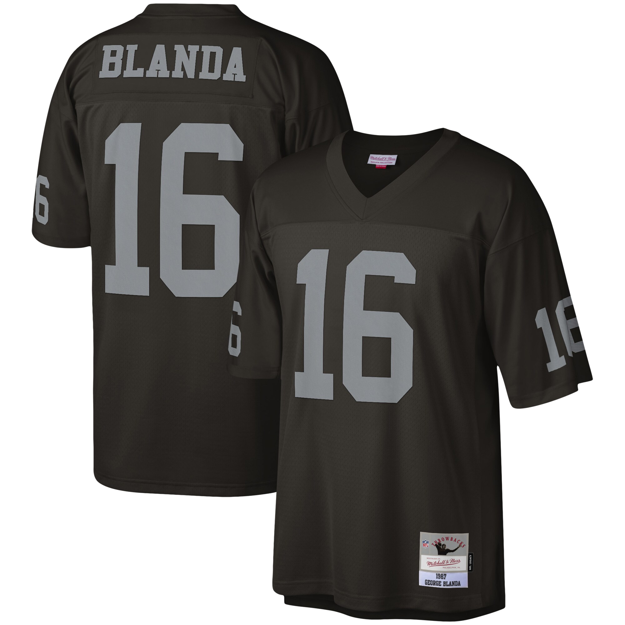 George Blanda Las Vegas Raiders Mitchell & Ness 1967 Legacy Replica Jersey - Black