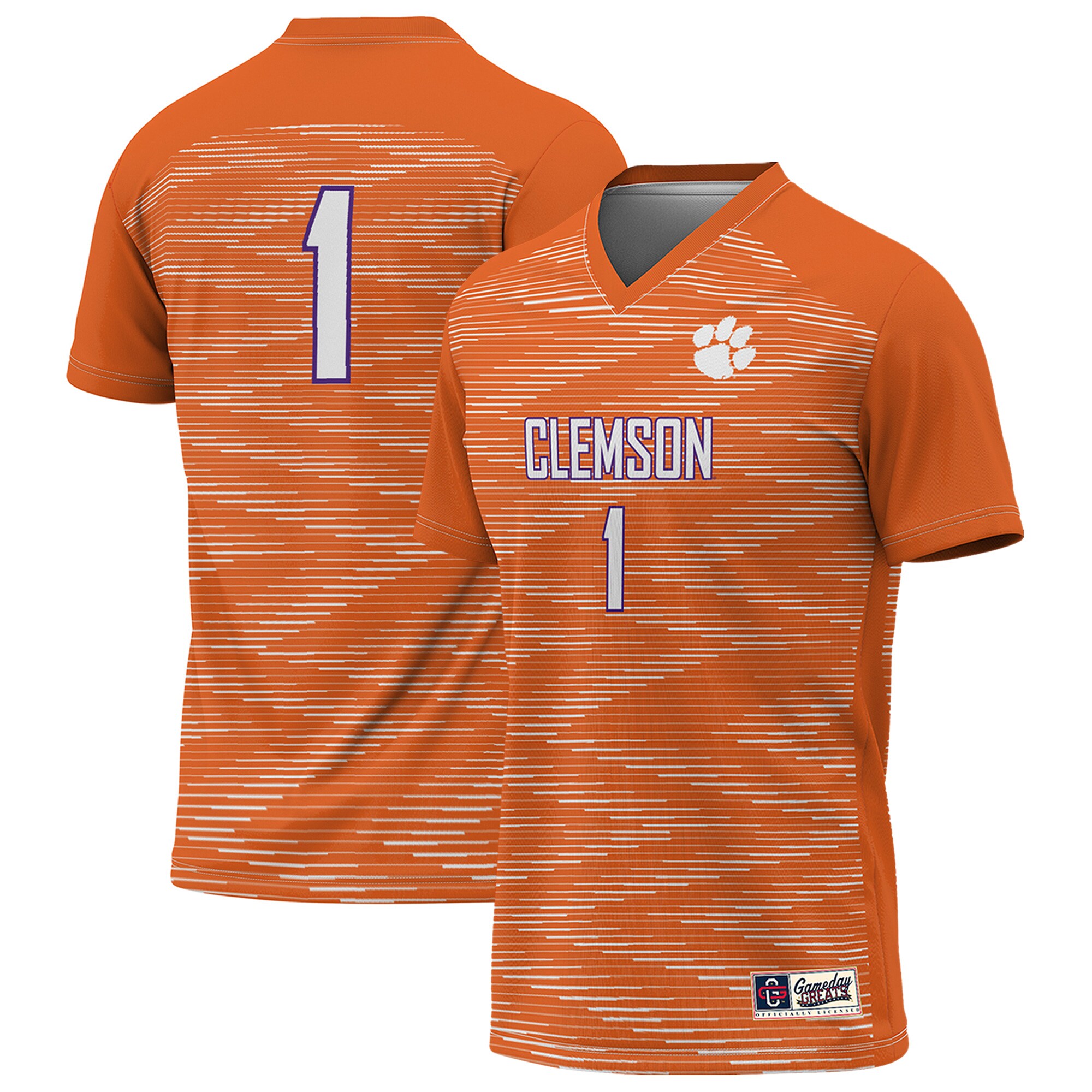 #1 Clemson Tigers ProSphere Youth Women's Soccer Jersey - Orange