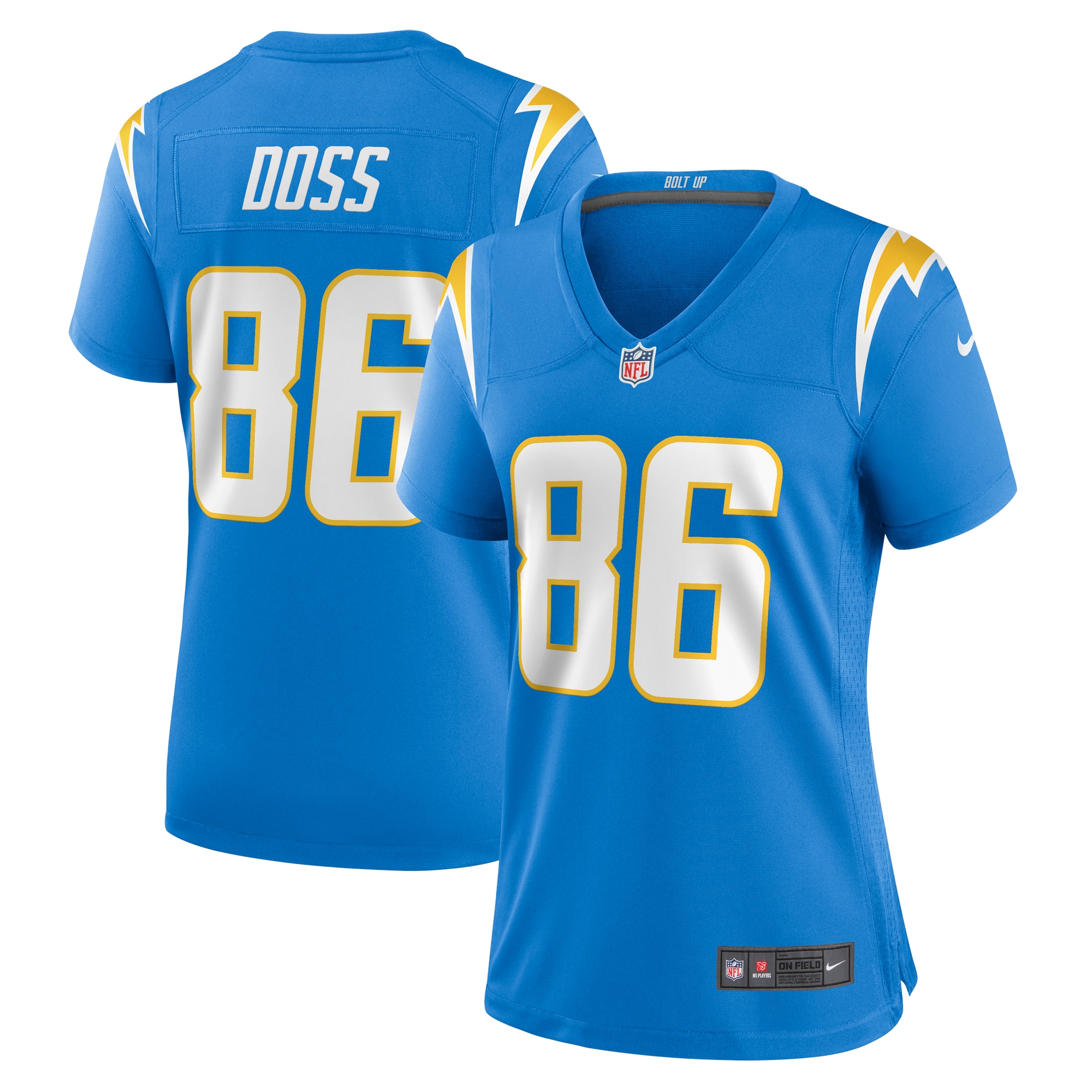 Keelan Doss Los Angeles Chargers Nike Women's Home Game Player Jersey - Powder Blue