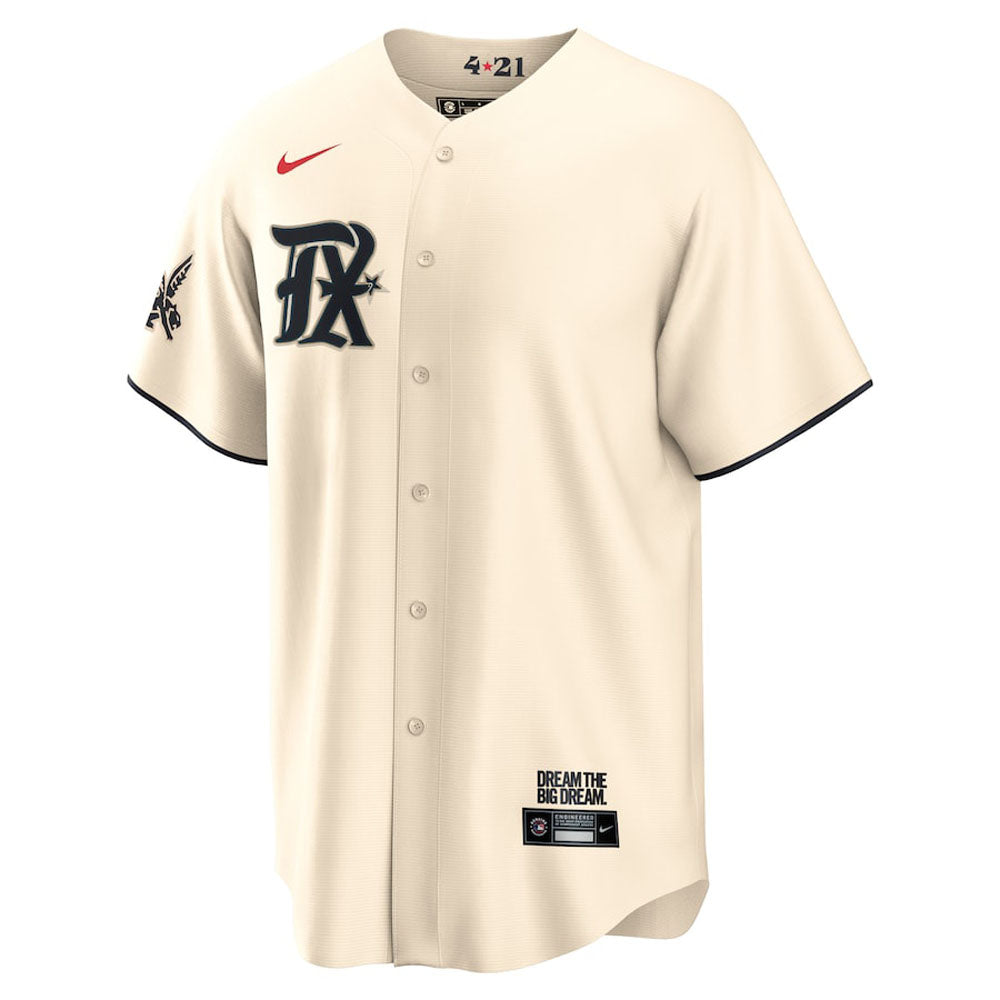 Men's Texas Rangers Marcus Semien 2023 City Connect Replica Jersey - Cream