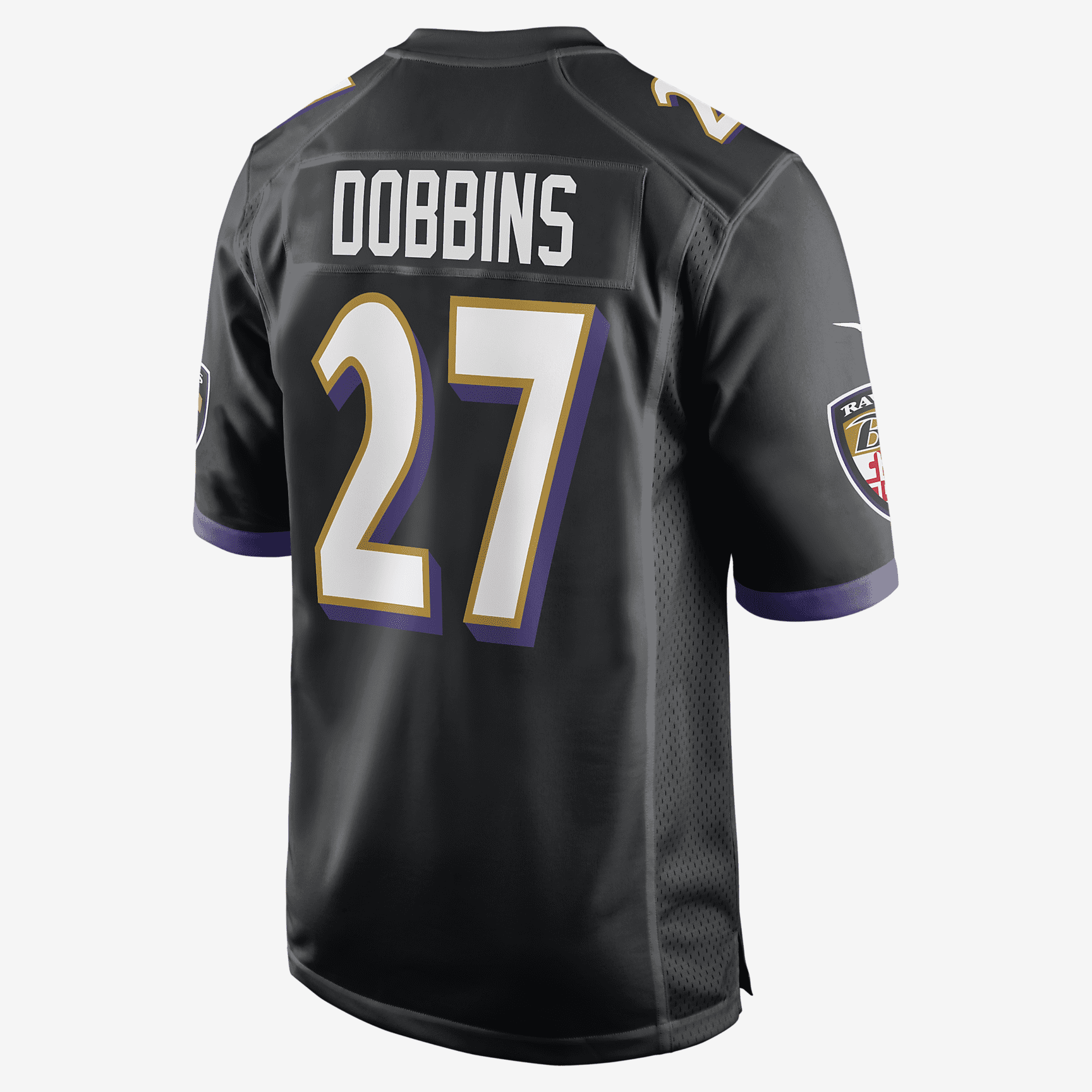 NFL Baltimore Ravens (J.K. Dobbins) Men's Game Football Jersey - Black