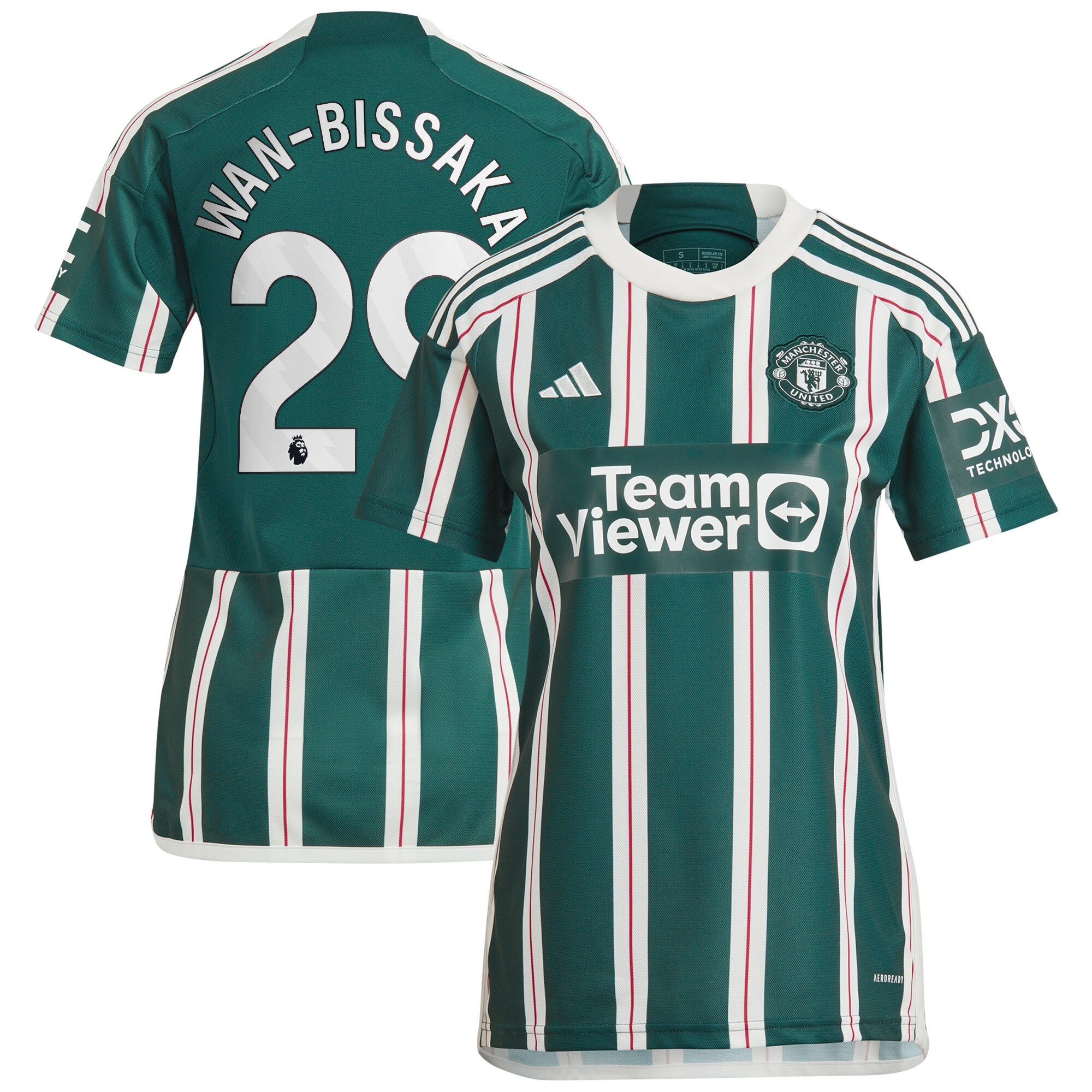 Aaron Wan-Bissaka Manchester United adidas Women's 2023/24 Away Replica Player Jersey - Green