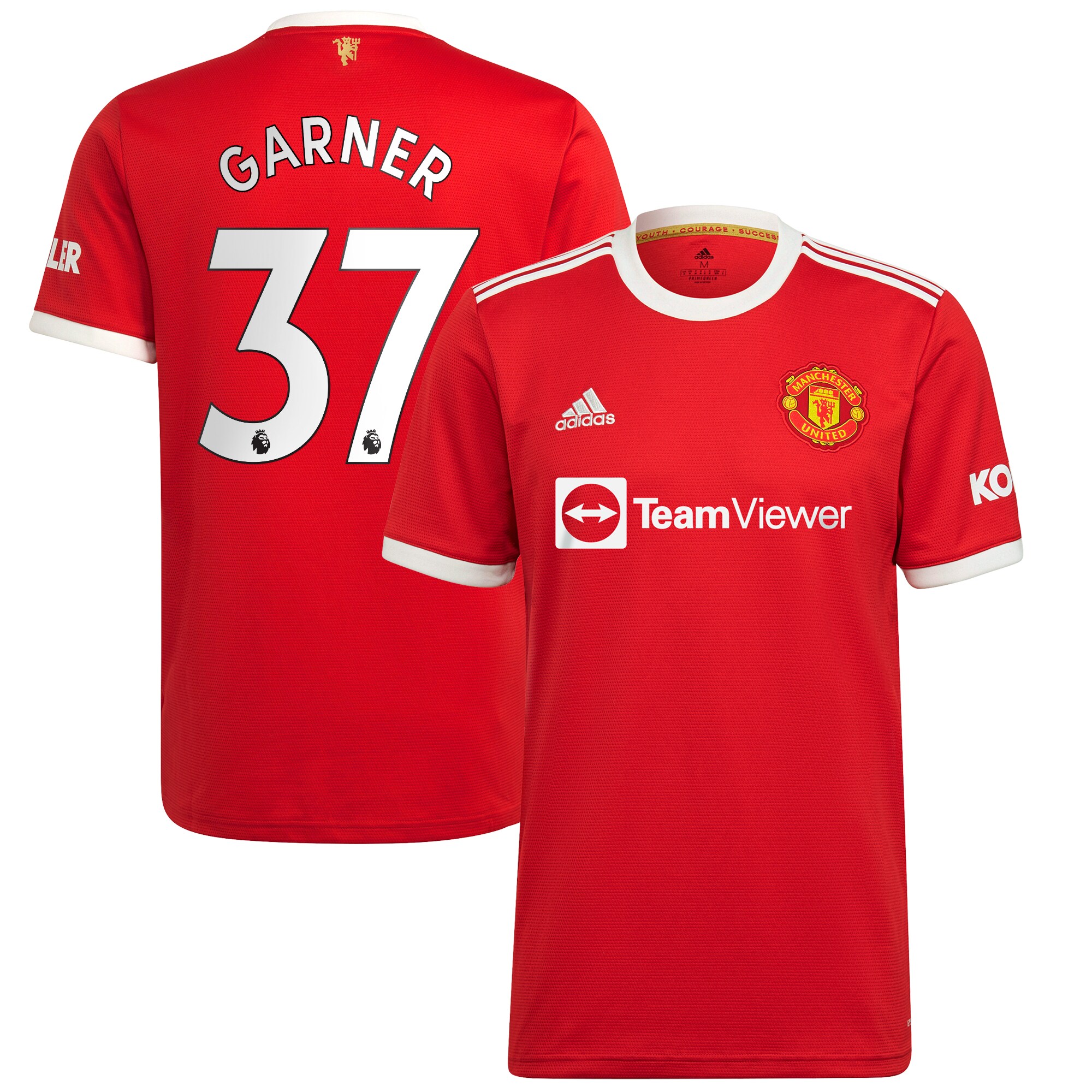 James Garner Manchester United adidas 2021/22 Home Replica Player Jersey - Red