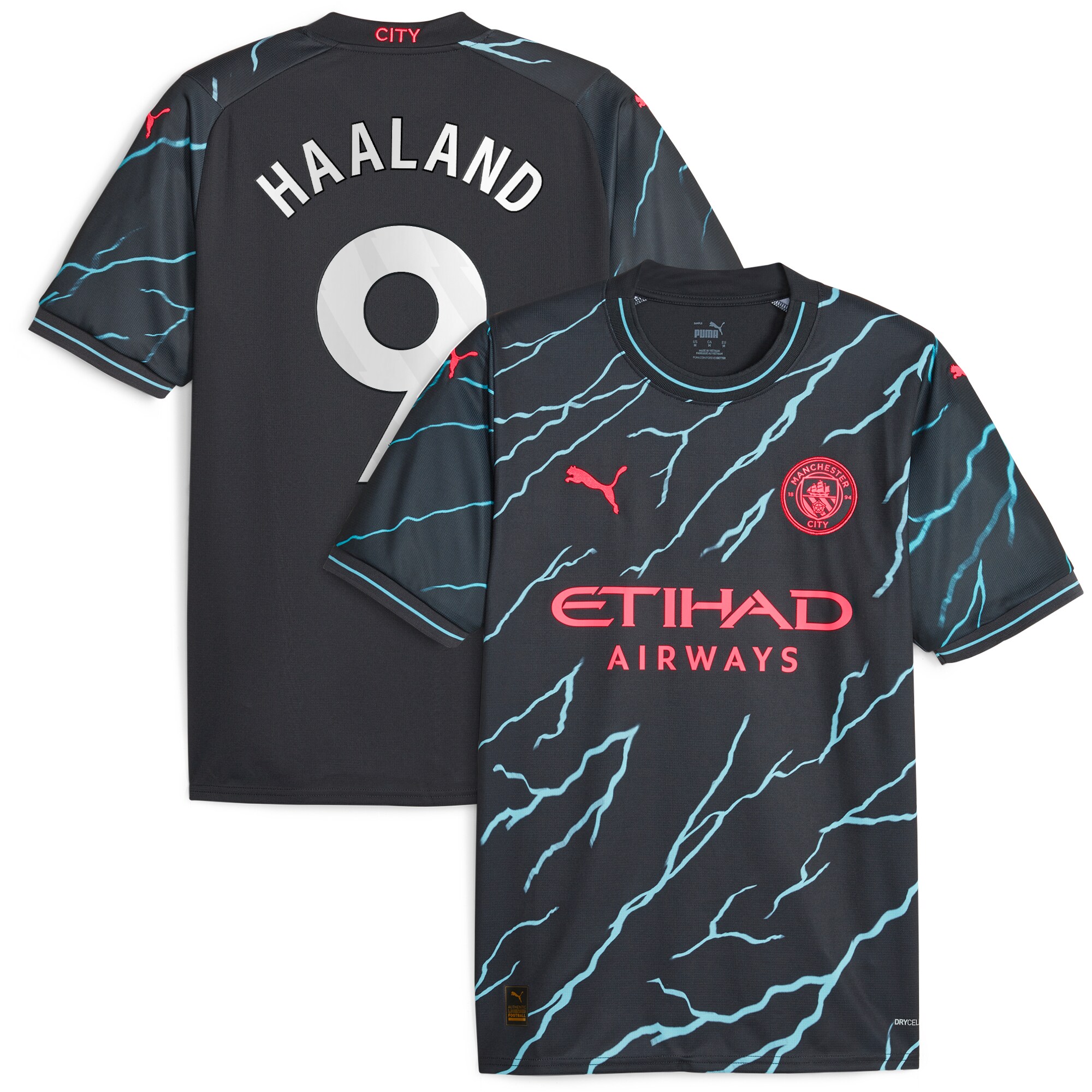 Erling Haaland Manchester City Puma 2023/24 Third Replica Player Jersey - Navy