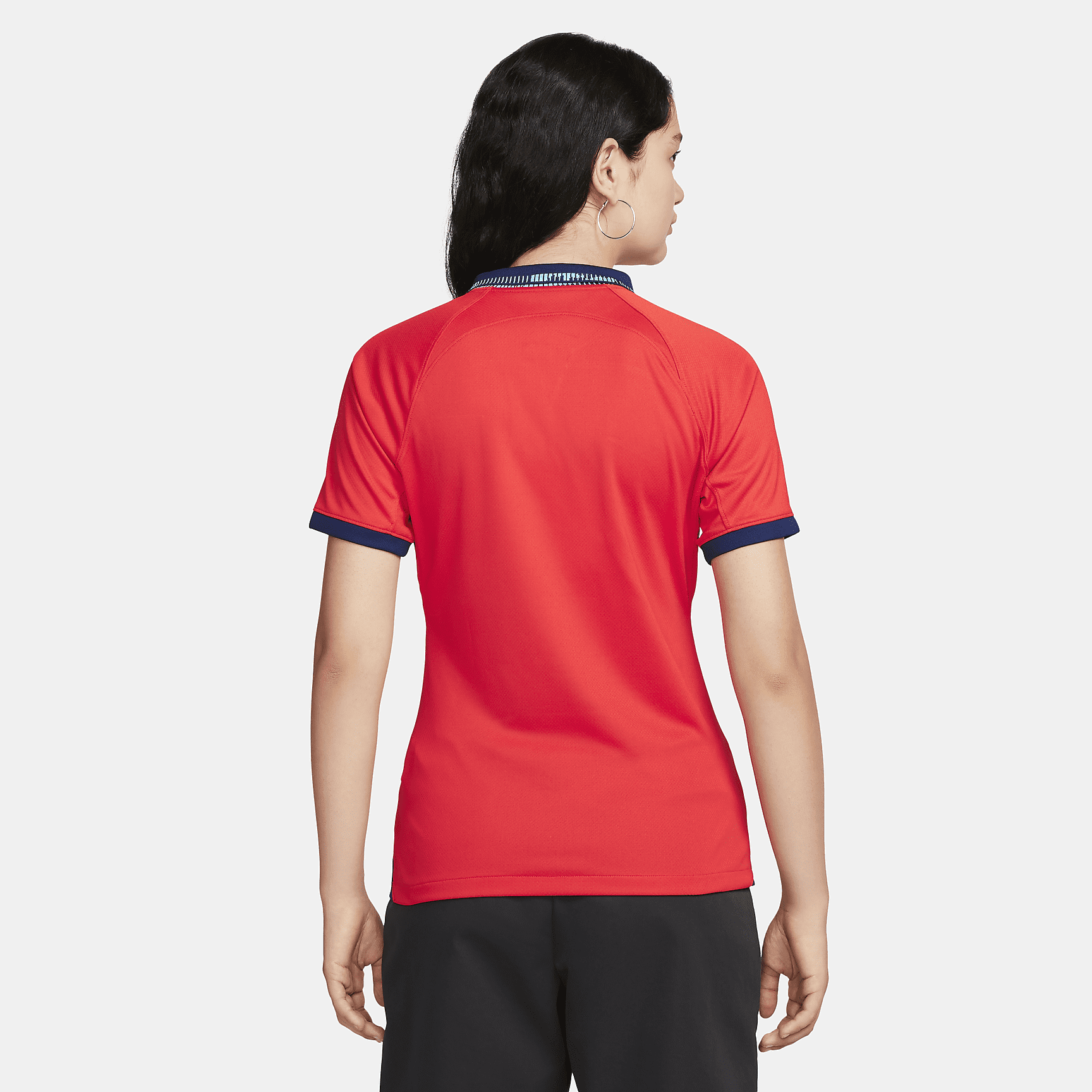 England 2022/23 Stadium Away Women's Nike Dri-FIT Soccer Jersey - Challenge Red/Blue Void/Blue Fury
