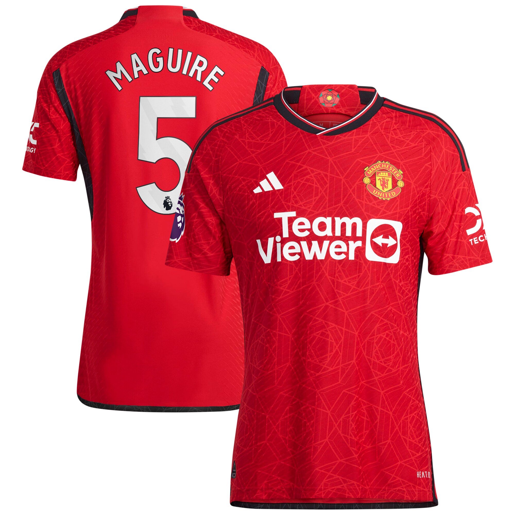 Harry Maguire Manchester United adidas 2023/24 Home Authentic Player Jersey - Red