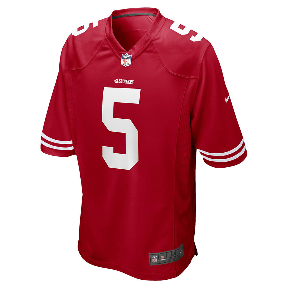 Men's San Francisco 49ers Trey Lance Game Jersey Scarlet