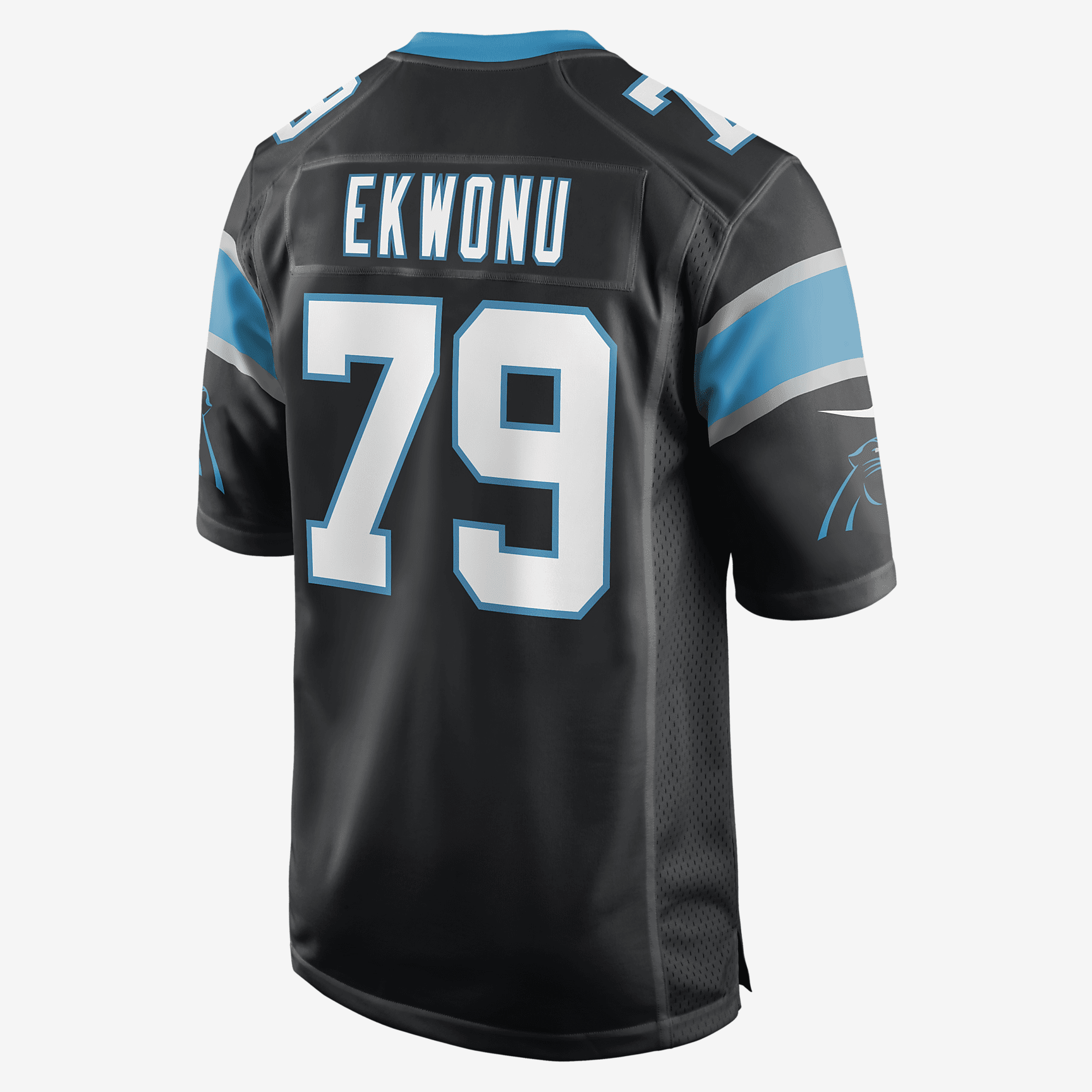 NFL Carolina Panthers (Ickem Ekwonu) Men's Game Football Jersey - Black