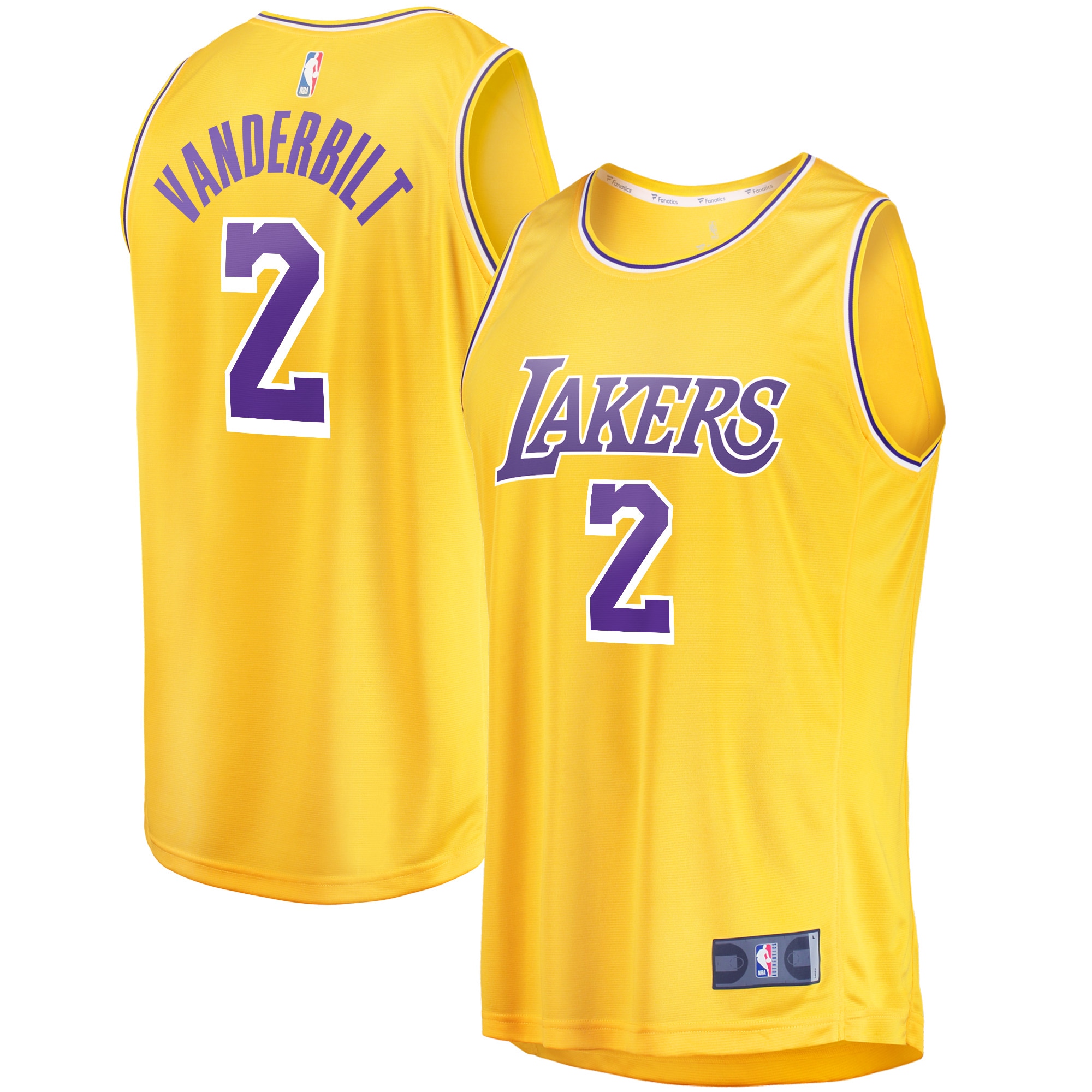 Jarred Vanderbilt Los Angeles Lakers Fanatics Branded Fast Break Player Jersey - Icon Edition - Gold