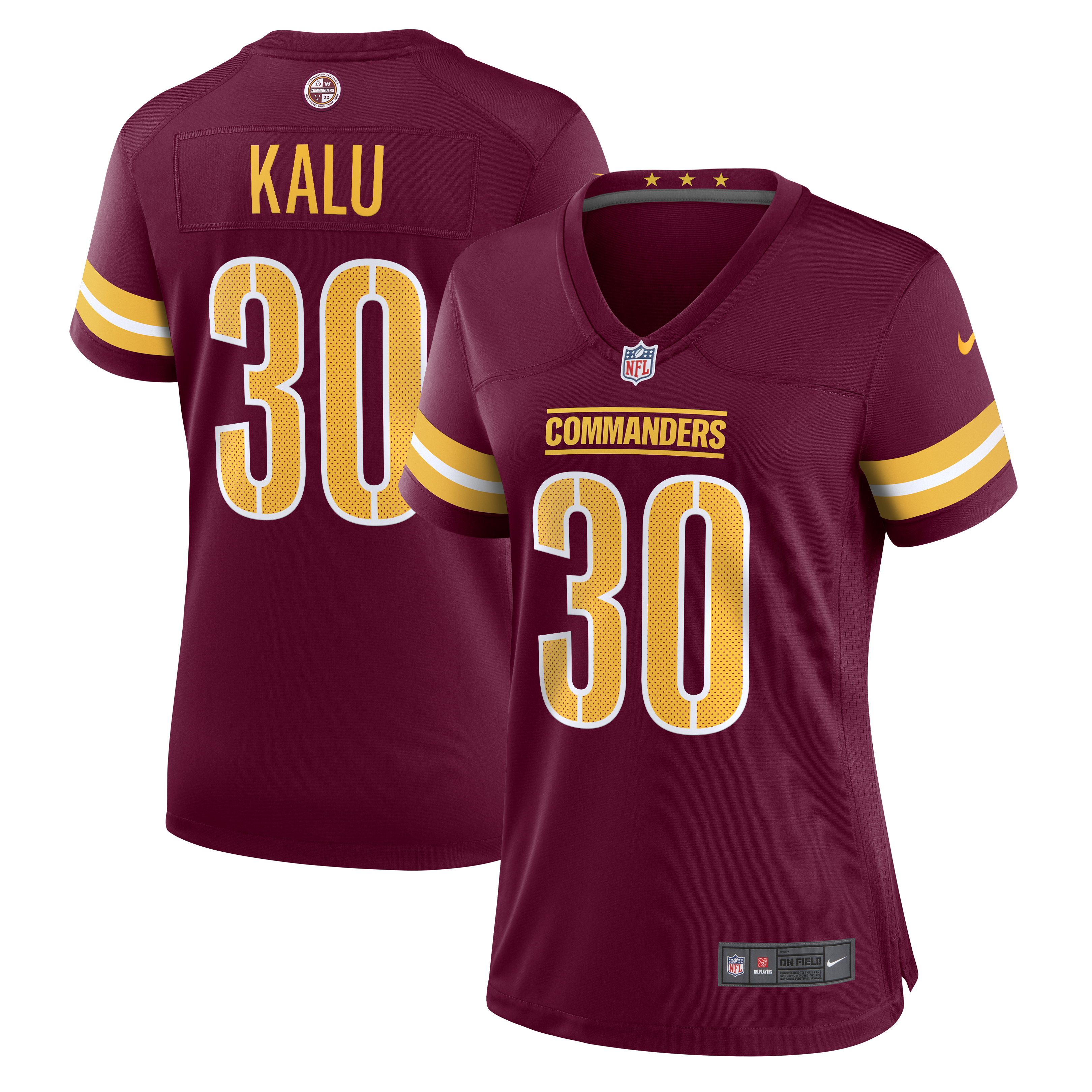 Joshua Kalu Washington Commanders Nike Women's  Game Jersey - Burgundy