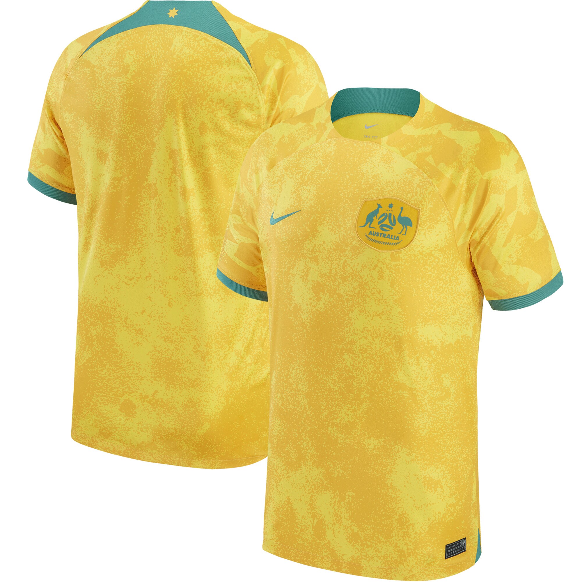 Australia National Team Nike 2022/23 Home Replica Jersey - Yellow