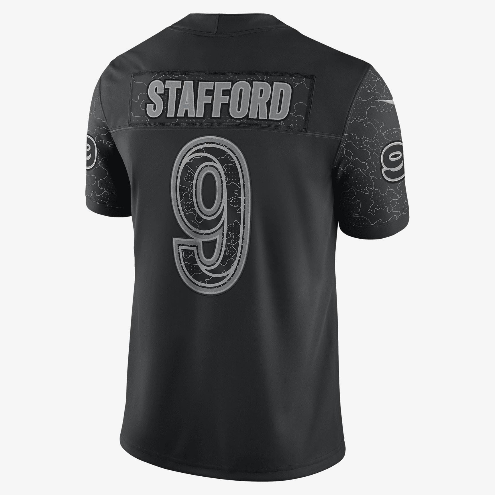 NFL Los Angeles Rams RFLCTV (Matthew Stafford) Men's Fashion Football Jersey - Black