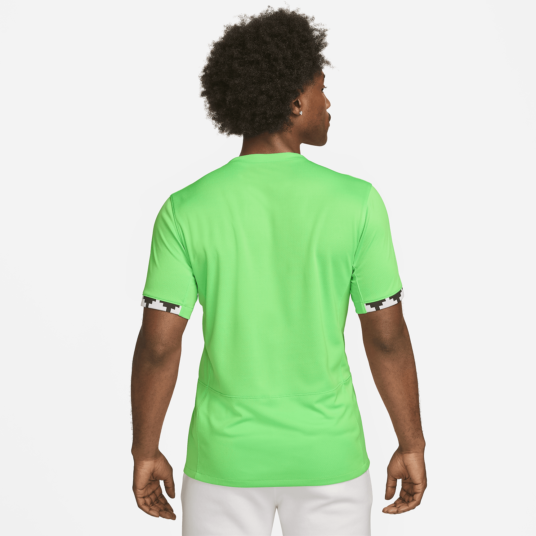 Nigeria 2023 Stadium Home Men's Nike Dri-FIT Soccer Jersey - Poison Green/White/White